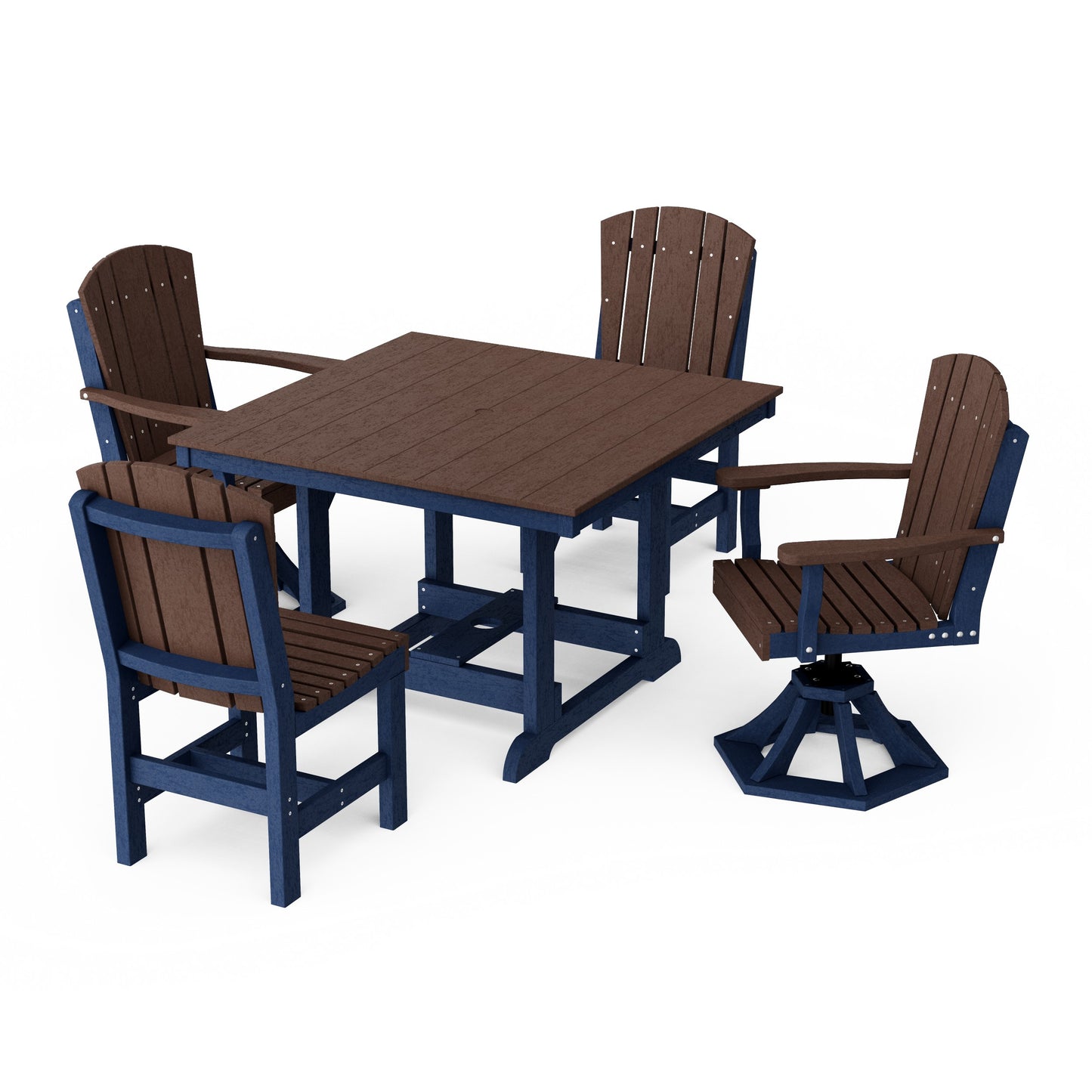 Heritage 5-Piece Dining Set with Swivel Chairs