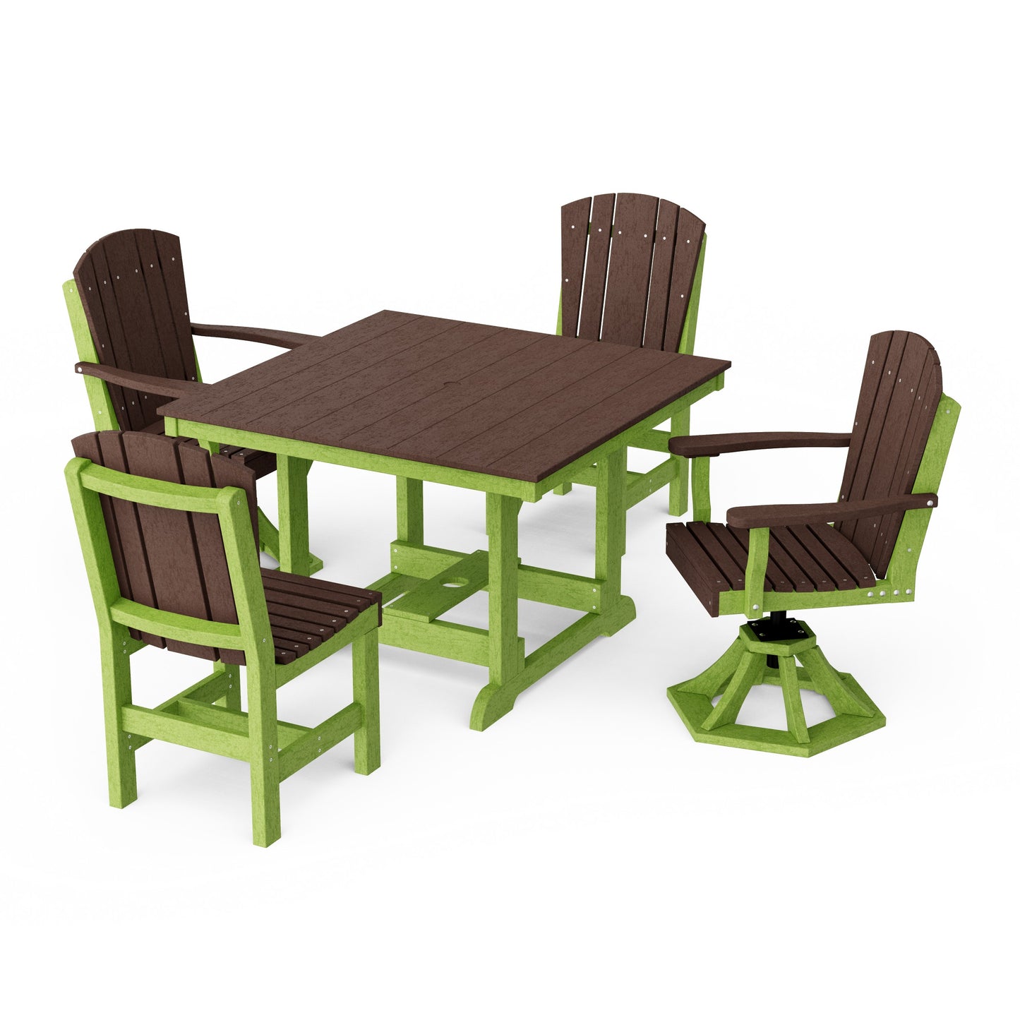 Heritage 5-Piece Dining Set with Swivel Chairs