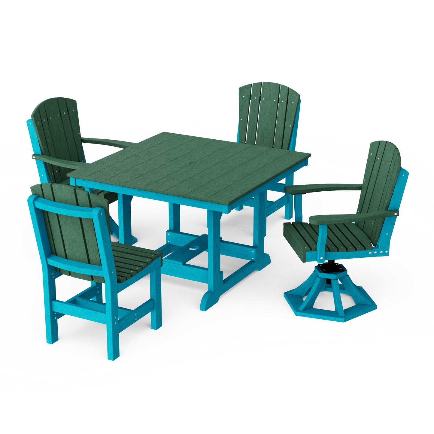 Heritage 5-Piece Dining Set with Swivel Chairs