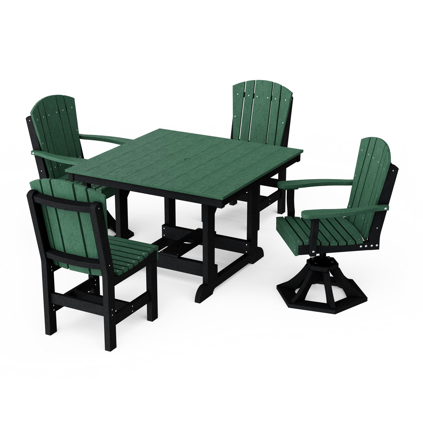 Heritage 5-Piece Dining Set with Swivel Chairs