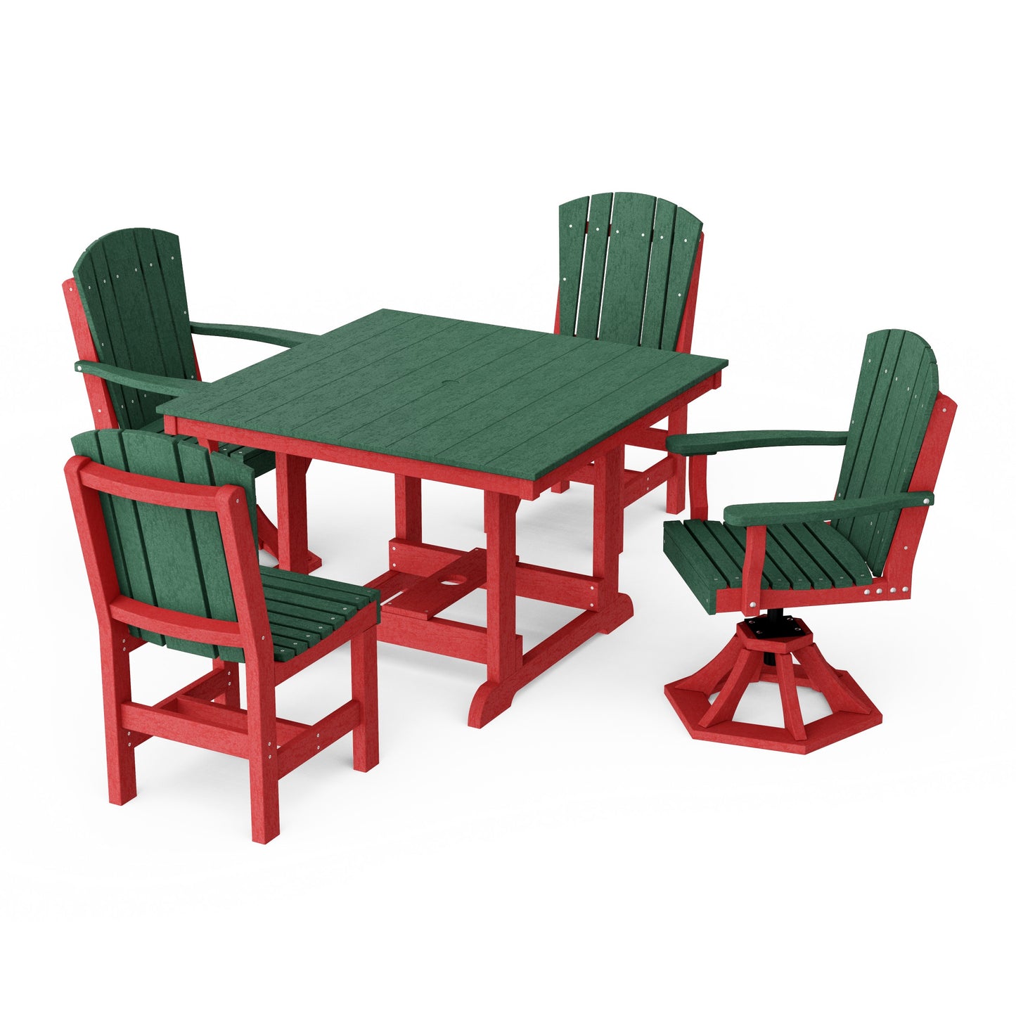 Heritage 5-Piece Dining Set with Swivel Chairs