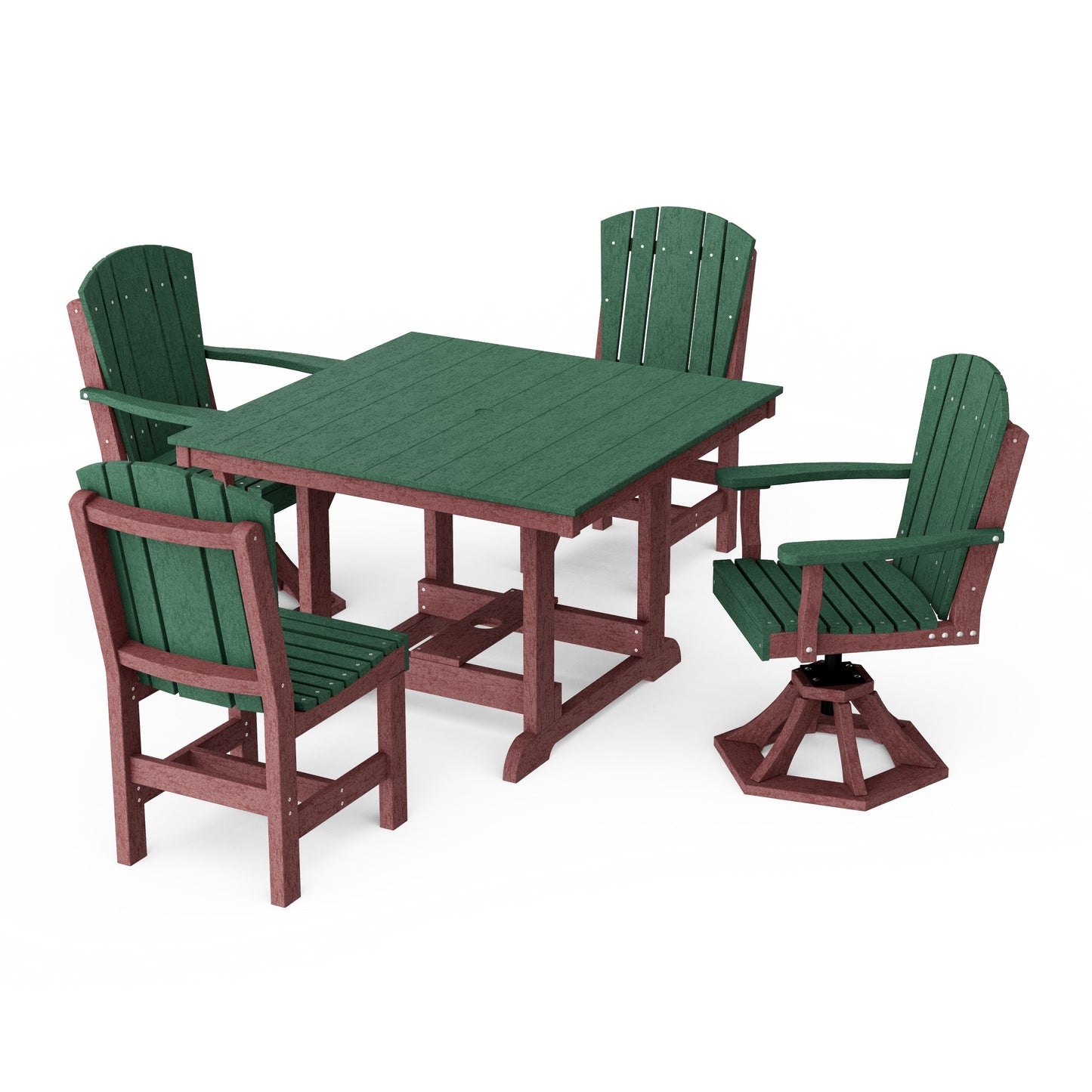 Heritage 5-Piece Dining Set with Swivel Chairs