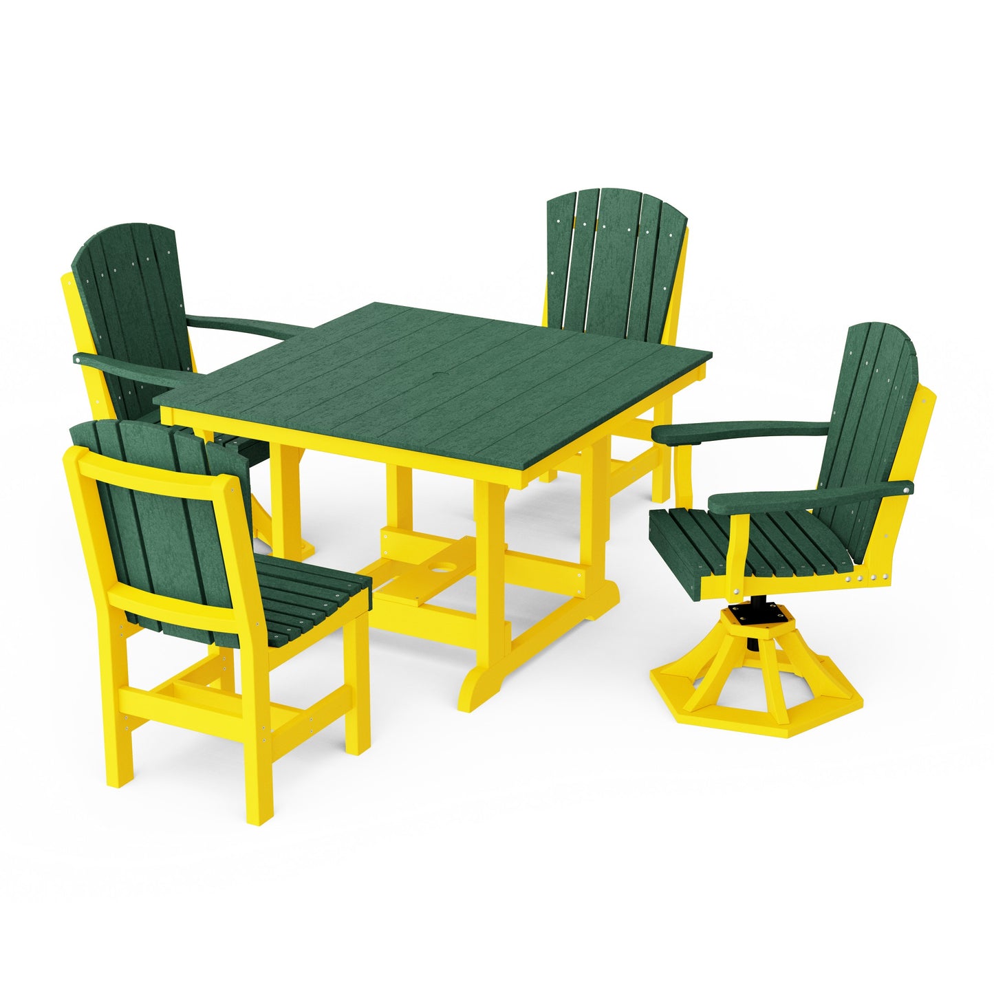 Heritage 5-Piece Dining Set with Swivel Chairs