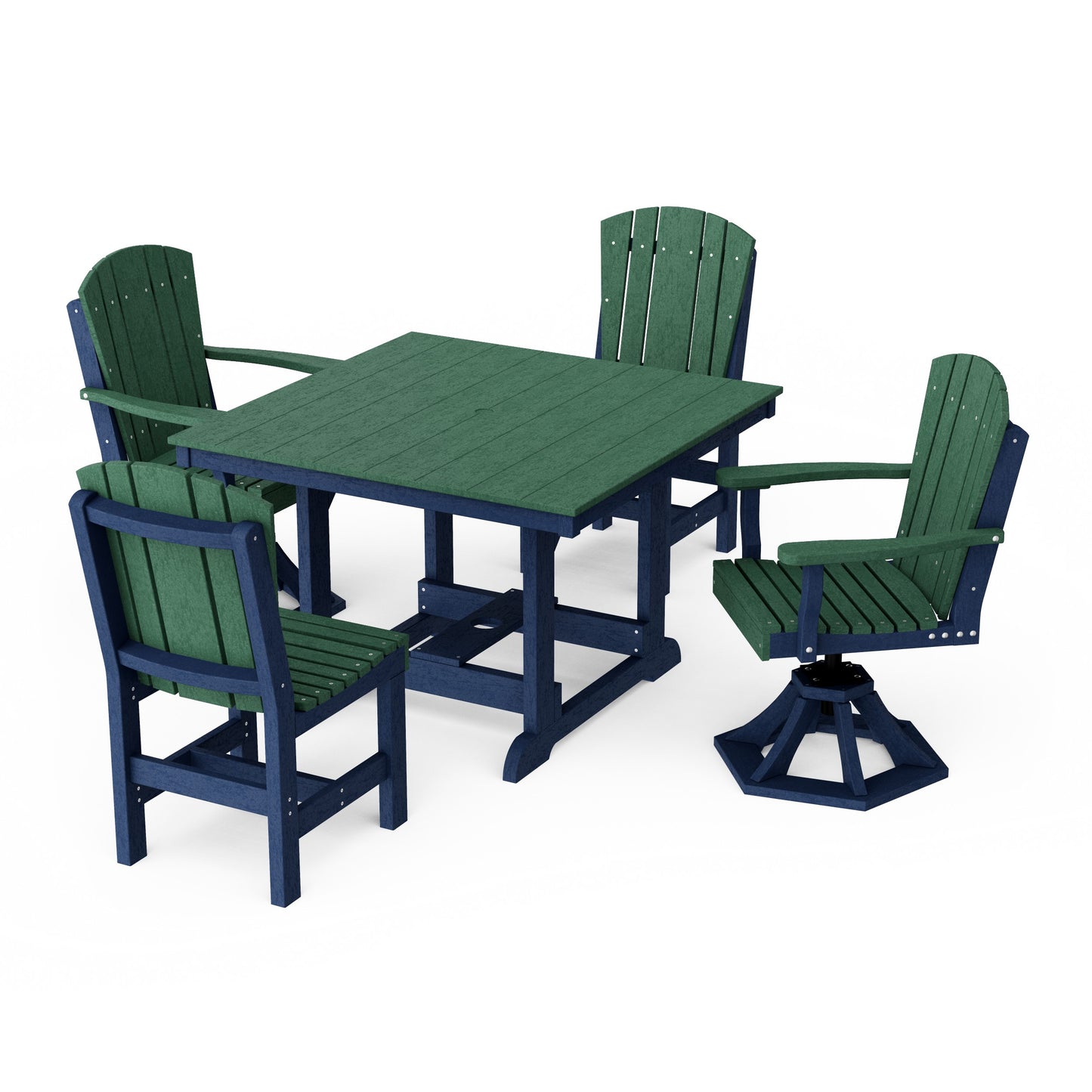 Heritage 5-Piece Dining Set with Swivel Chairs
