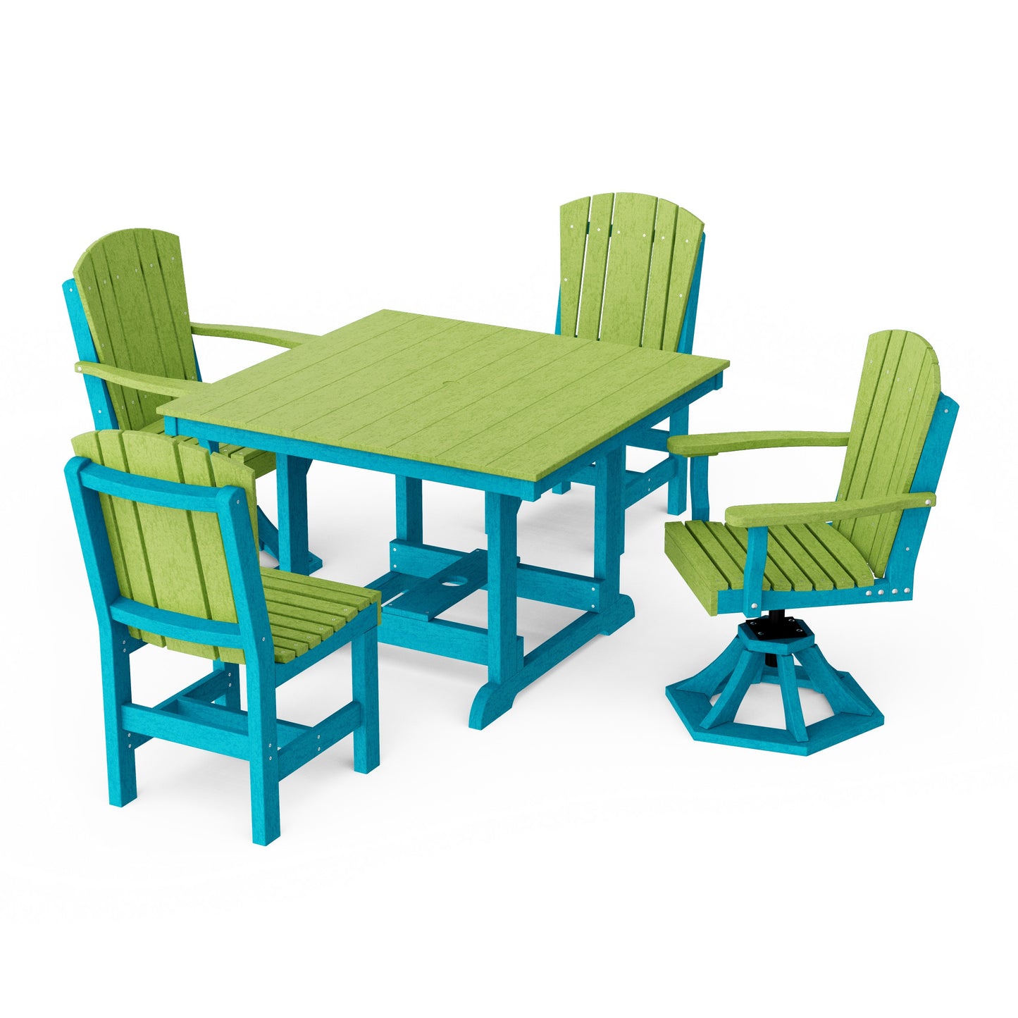 Heritage 5-Piece Dining Set with Swivel Chairs