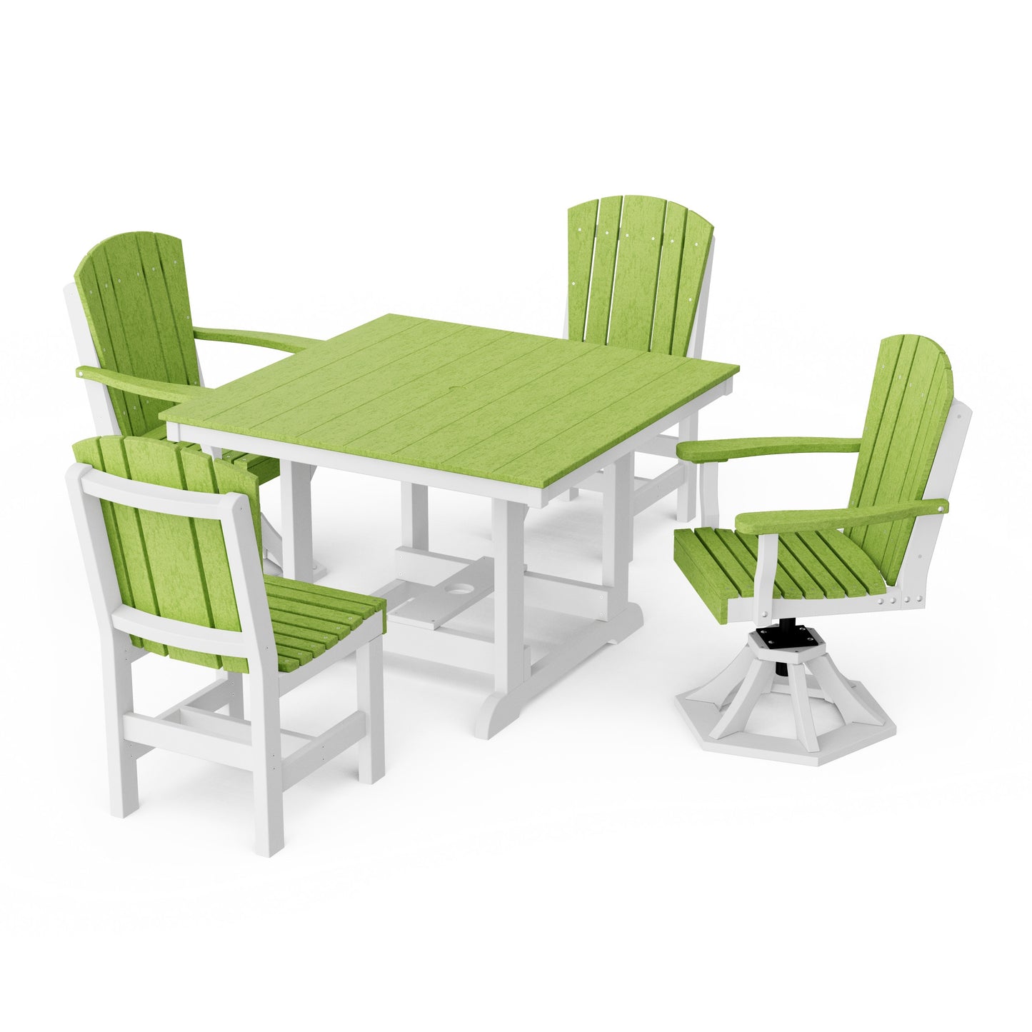 Heritage 5-Piece Dining Set with Swivel Chairs
