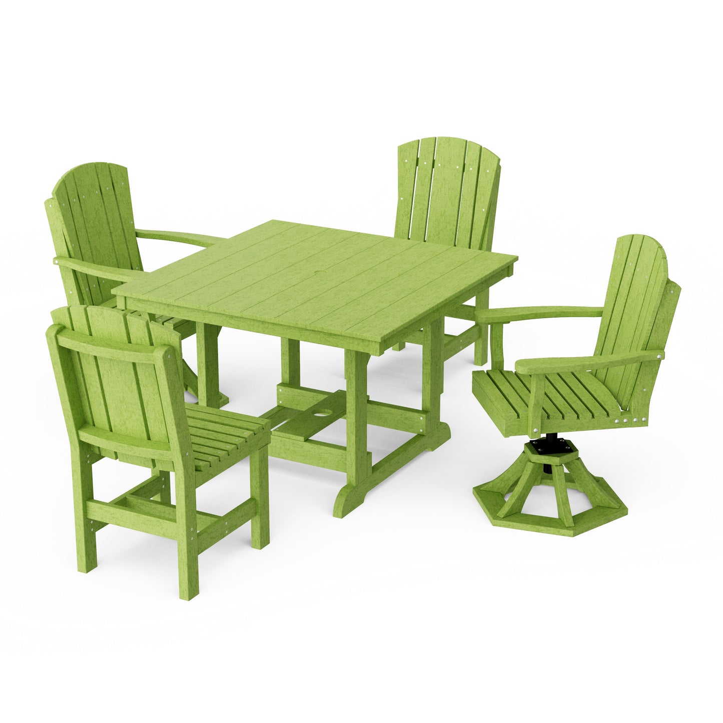 Heritage 5-Piece Dining Set with Swivel Chairs