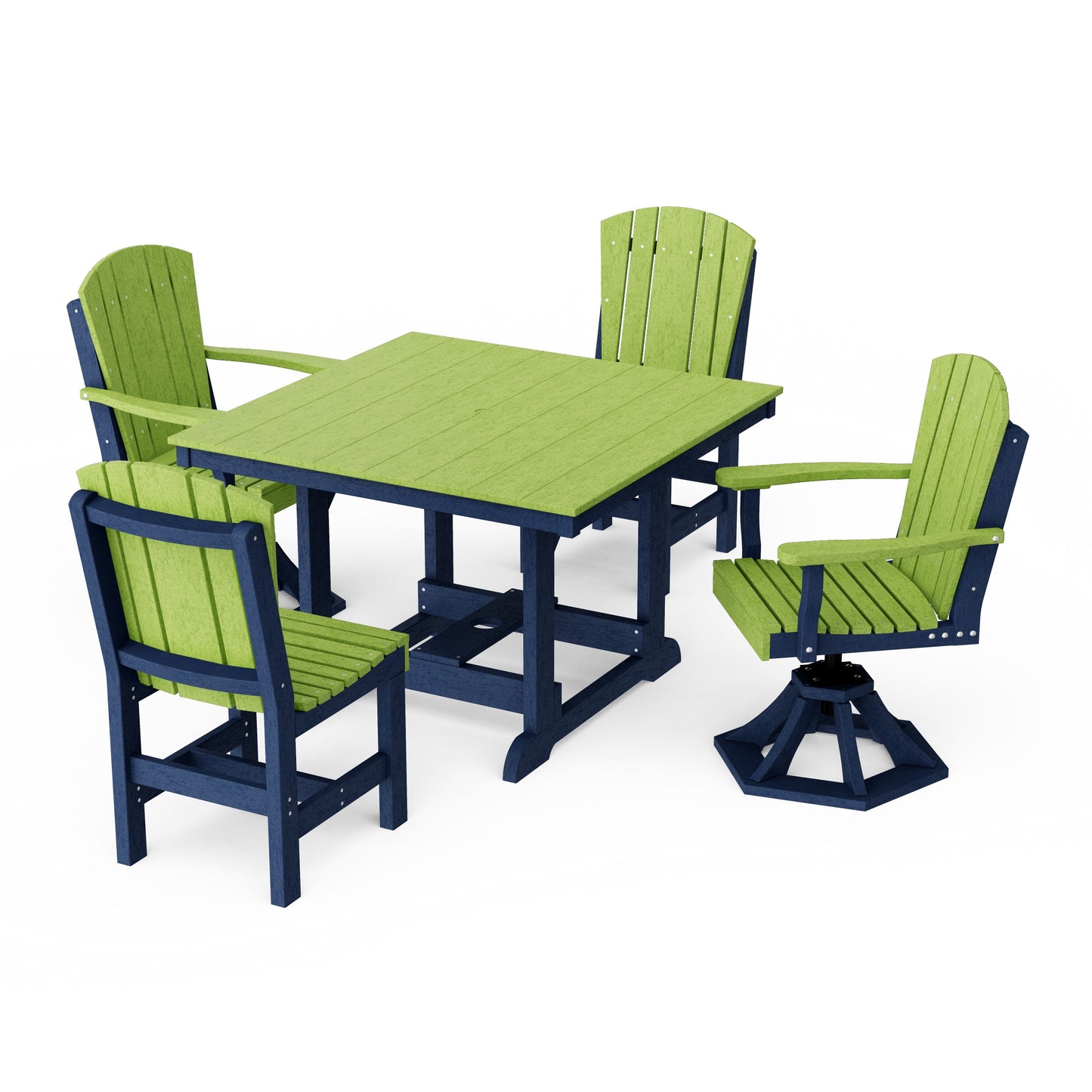 Heritage 5-Piece Dining Set with Swivel Chairs