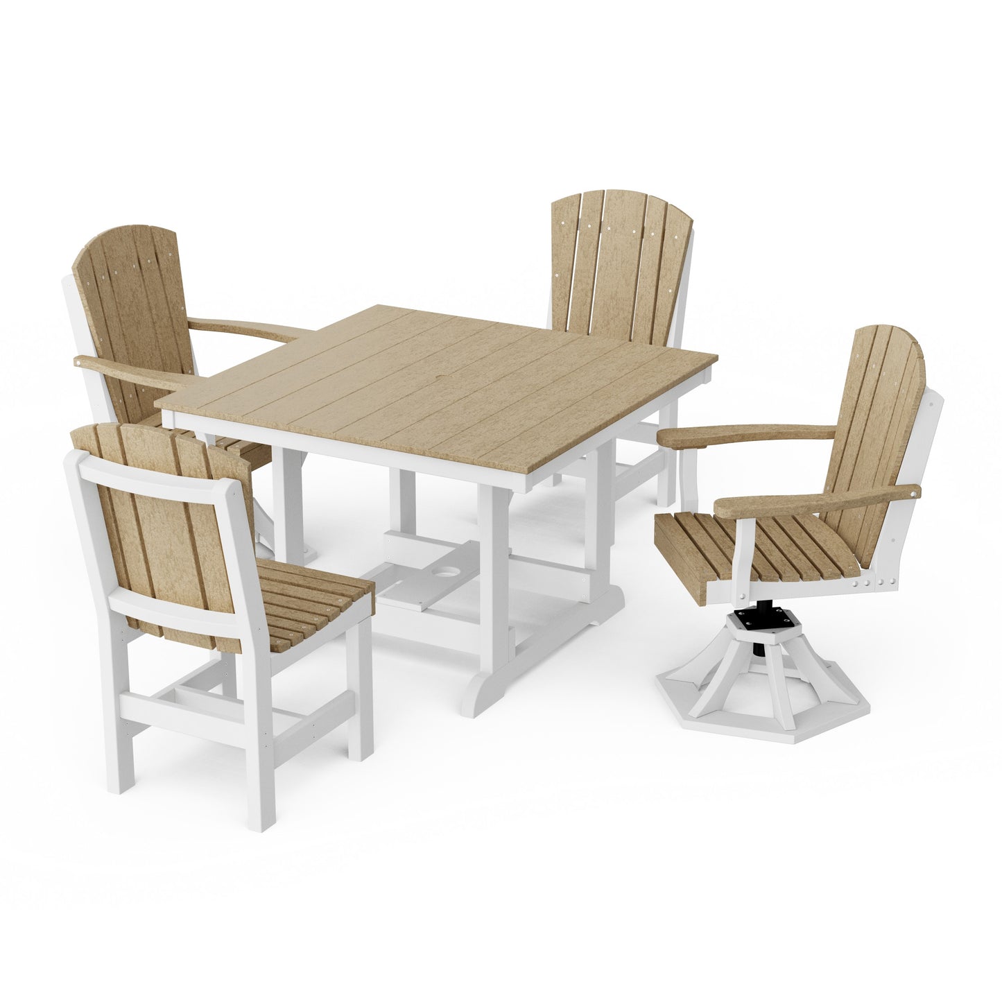 Heritage 5-Piece Dining Set with Swivel Chairs