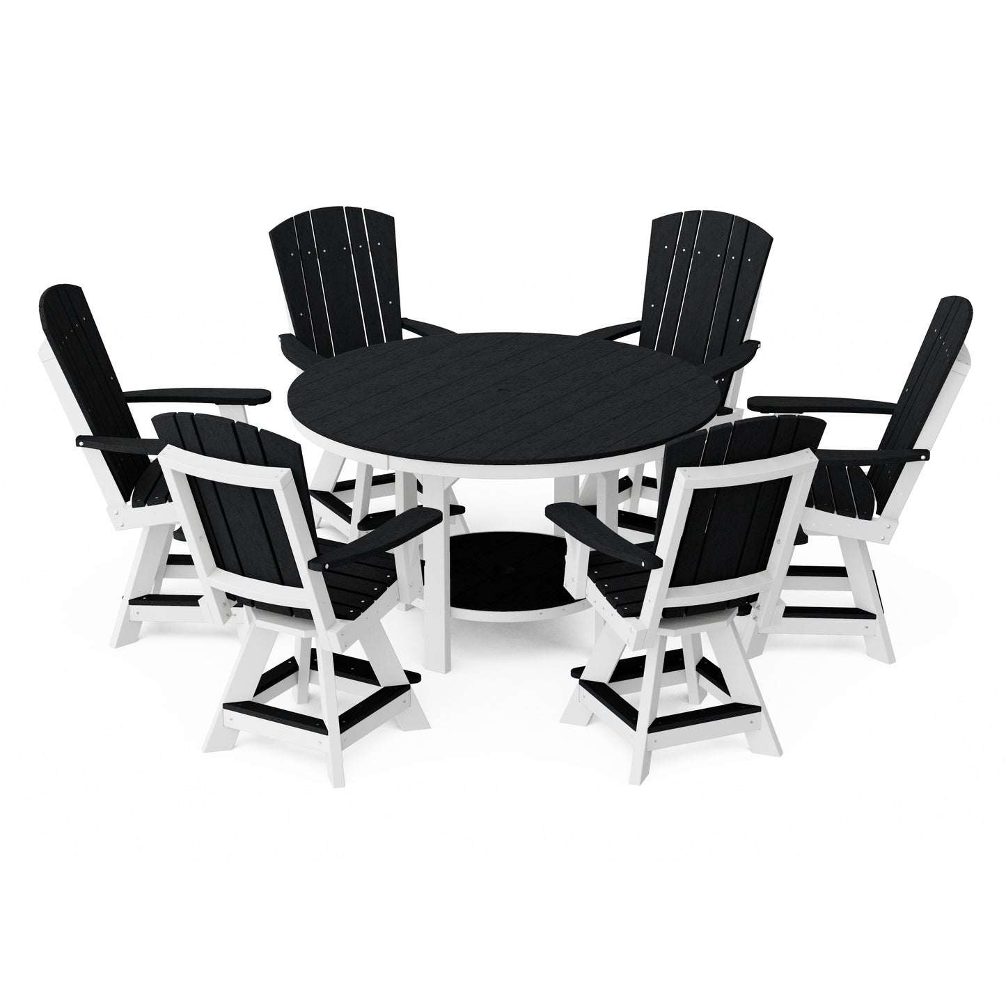 Heritage 7-Piece Round Counter Height Dining Set with Swivel Chairs