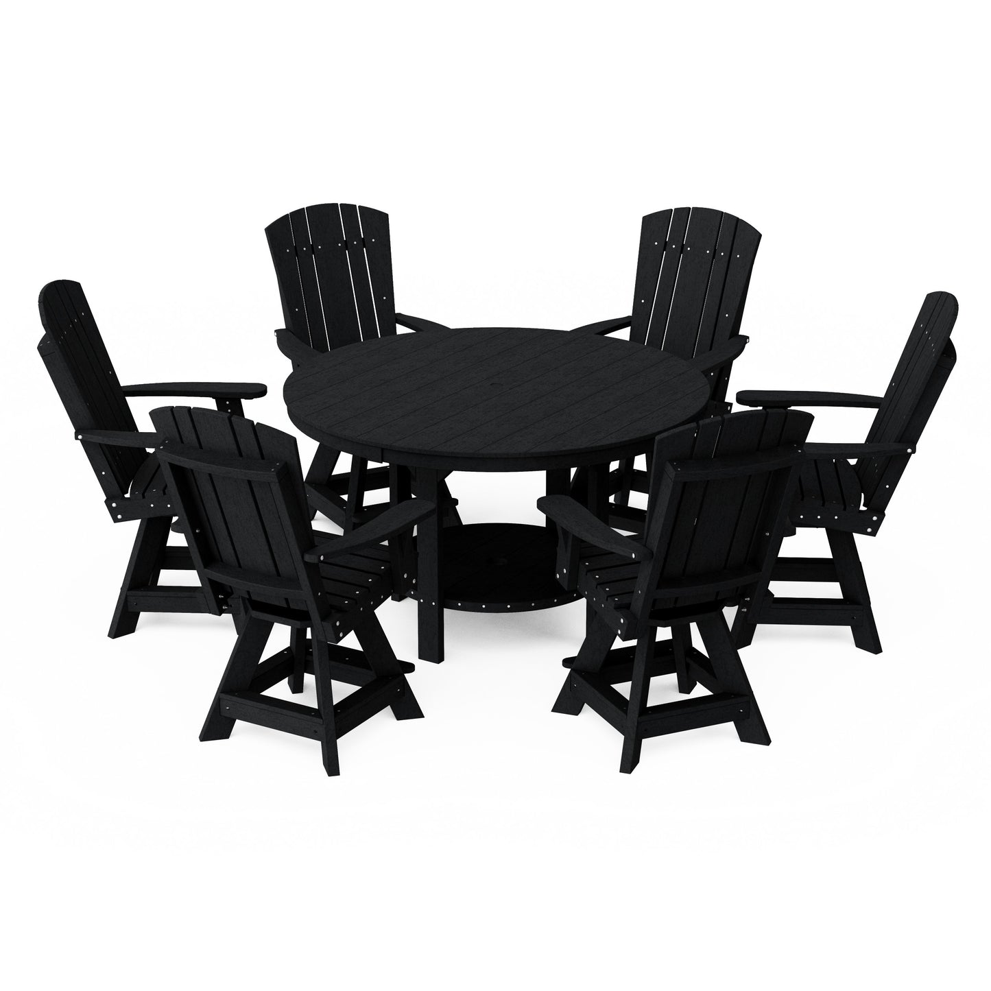 Heritage 7-Piece Round Counter Height Dining Set with Swivel Chairs