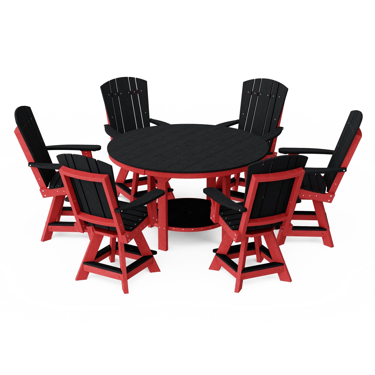 Heritage 7-Piece Round Counter Height Dining Set with Swivel Chairs