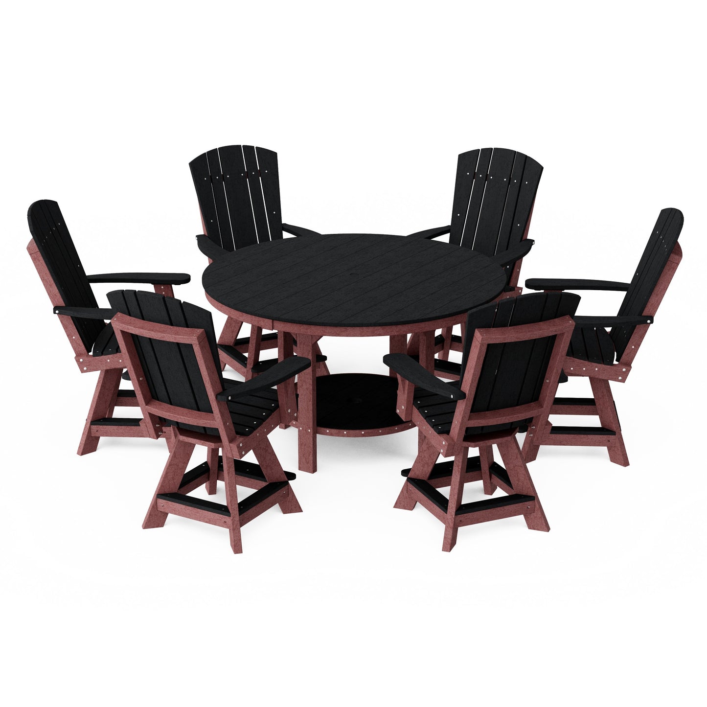 Heritage 7-Piece Round Counter Height Dining Set with Swivel Chairs