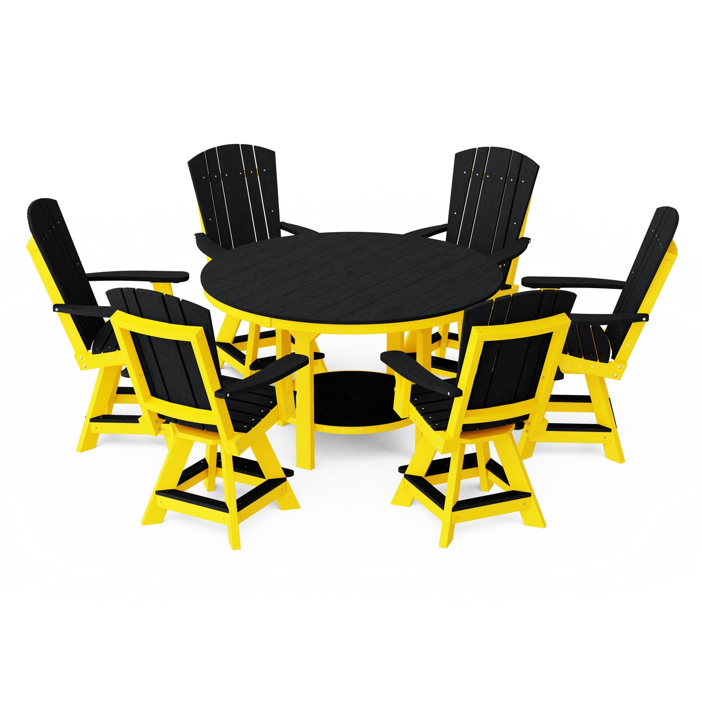 Heritage 7-Piece Round Counter Height Dining Set with Swivel Chairs