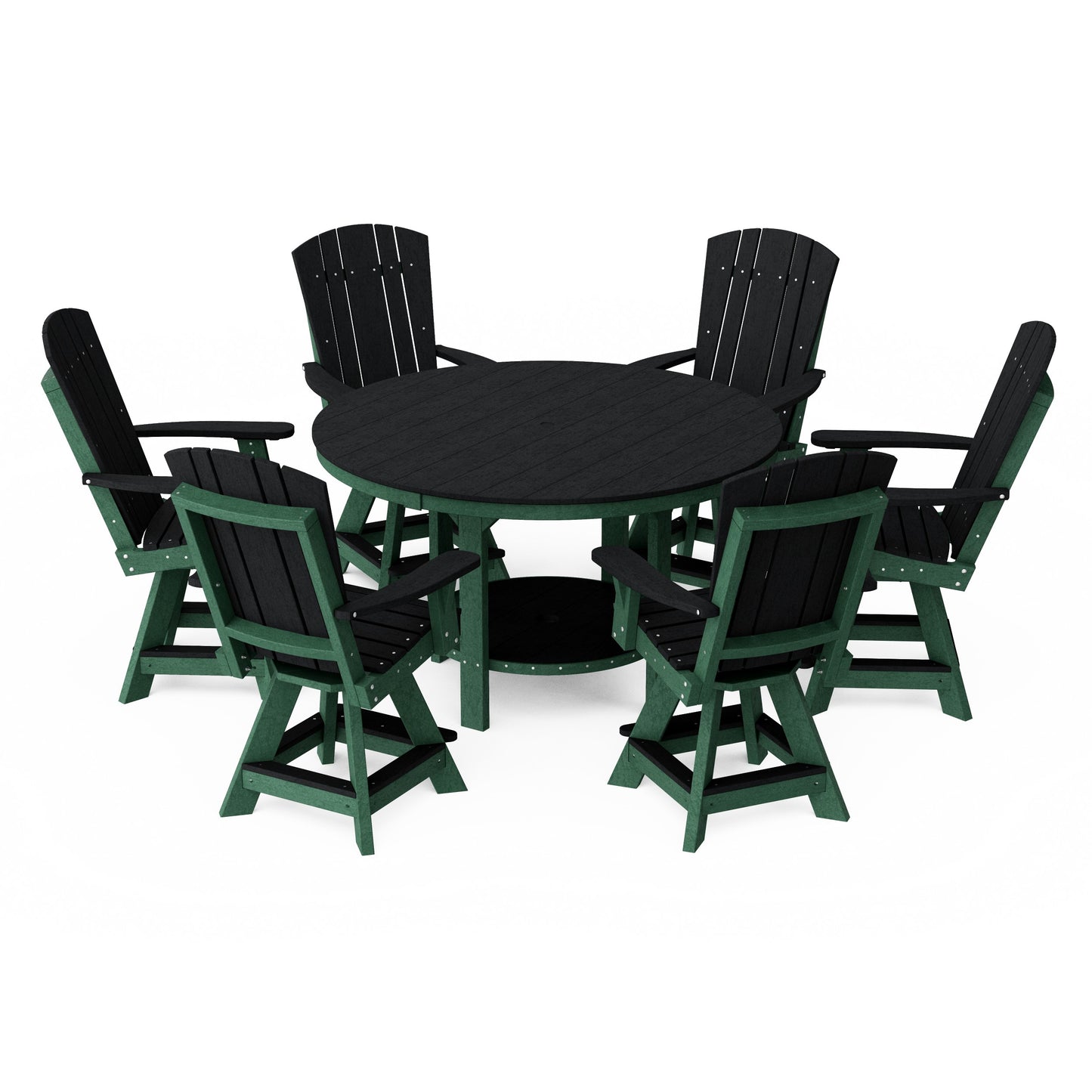 Heritage 7-Piece Round Counter Height Dining Set with Swivel Chairs