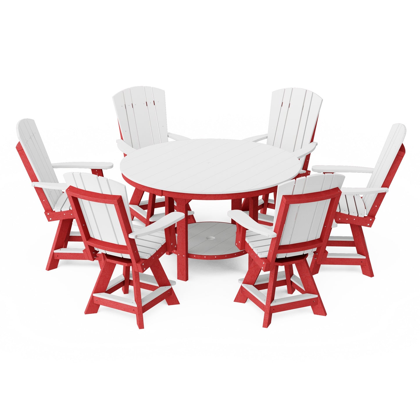 Heritage 7-Piece Round Counter Height Dining Set with Swivel Chairs
