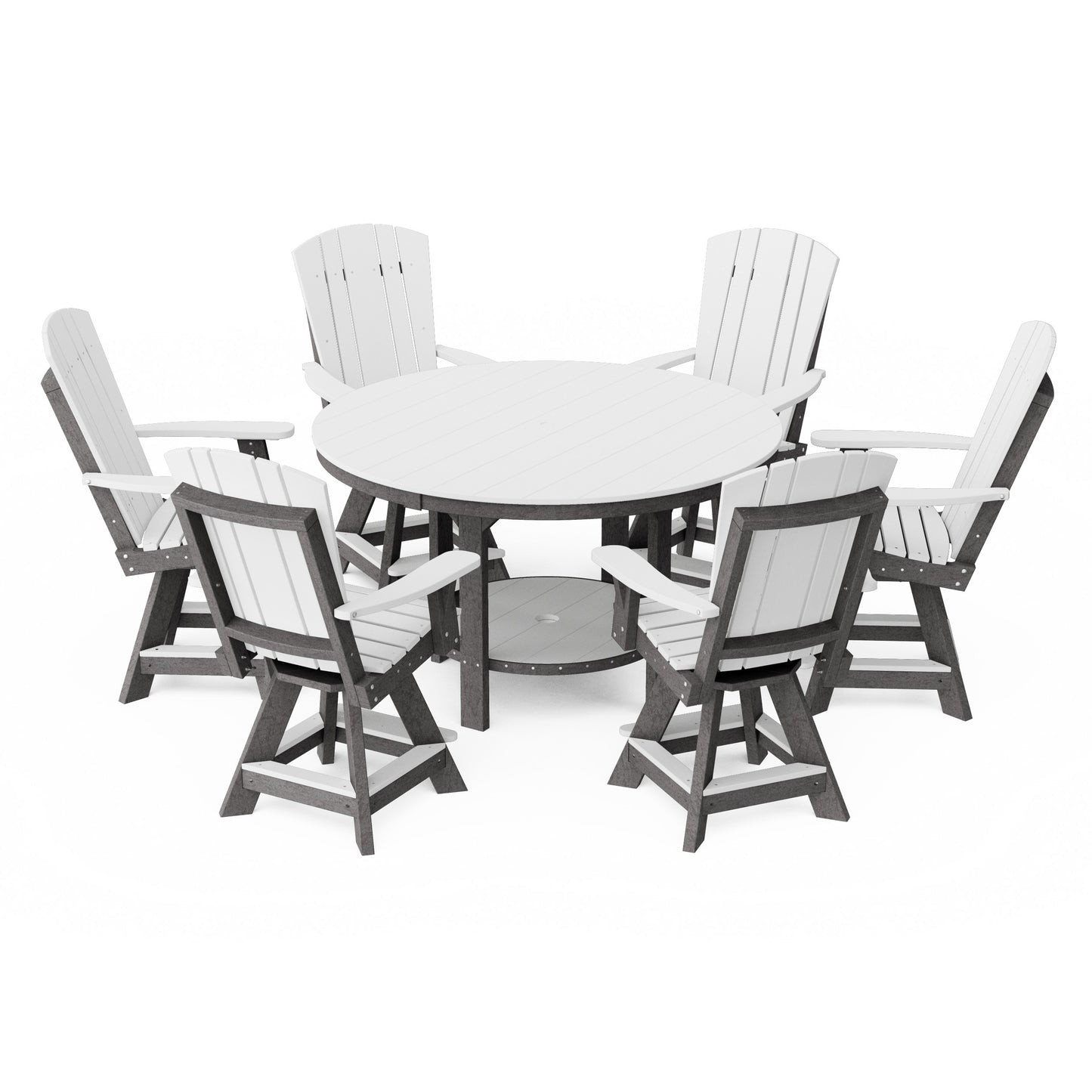 Heritage 7-Piece Round Counter Height Dining Set with Swivel Chairs