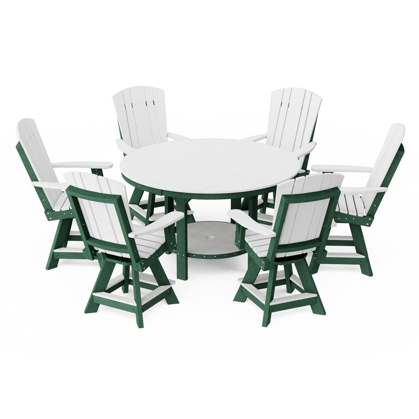 Heritage 7-Piece Round Counter Height Dining Set with Swivel Chairs