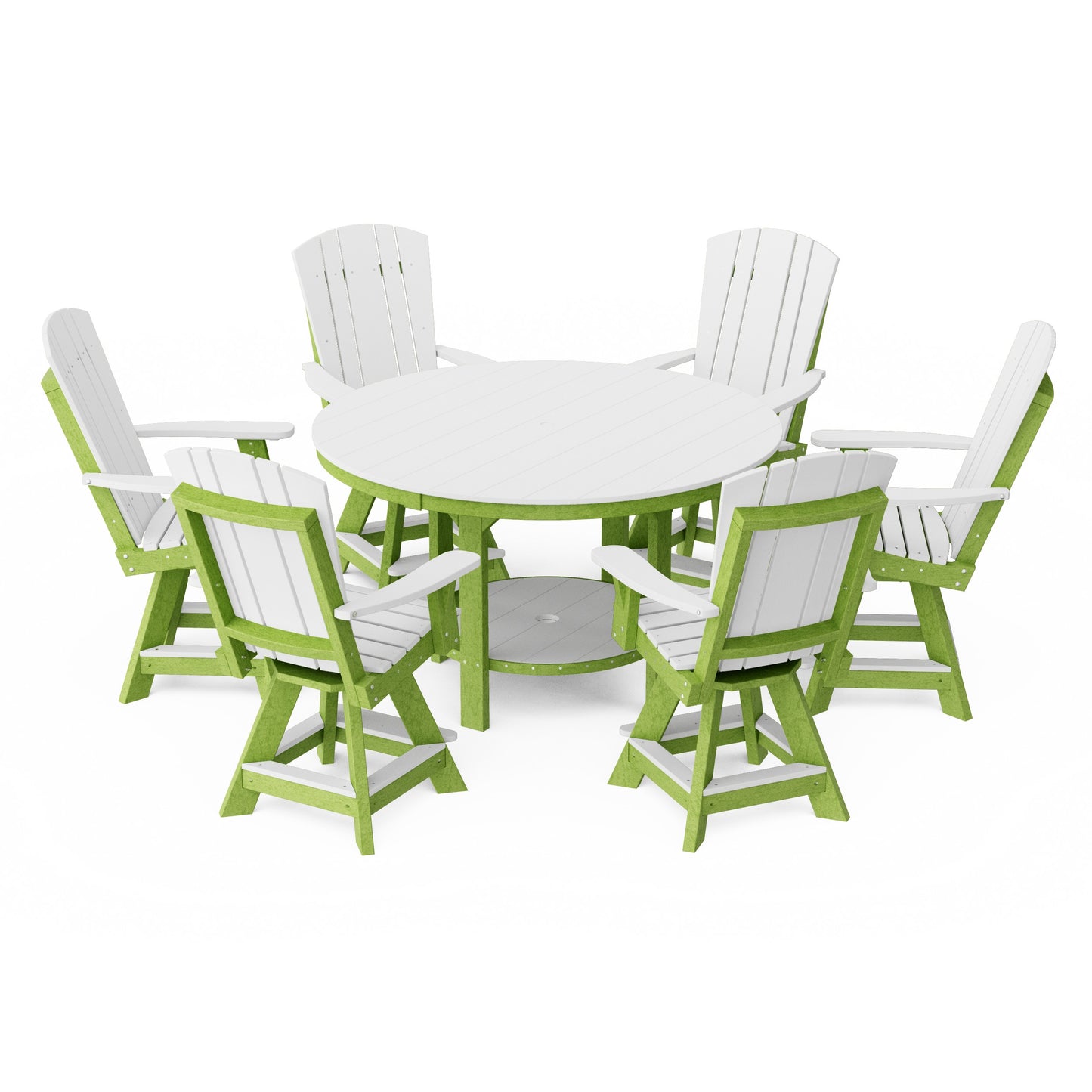 Heritage 7-Piece Round Counter Height Dining Set with Swivel Chairs