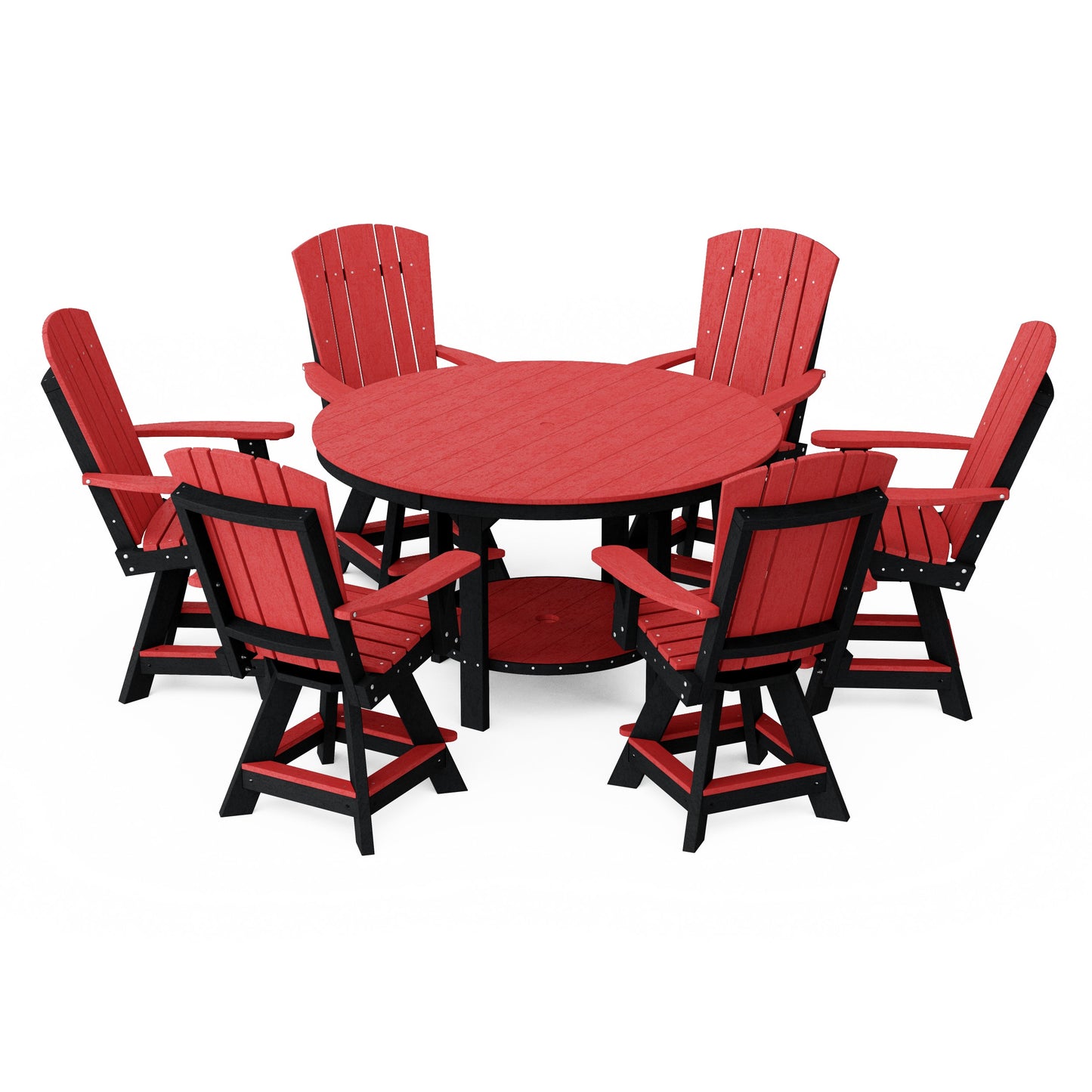 Heritage 7-Piece Round Counter Height Dining Set with Swivel Chairs