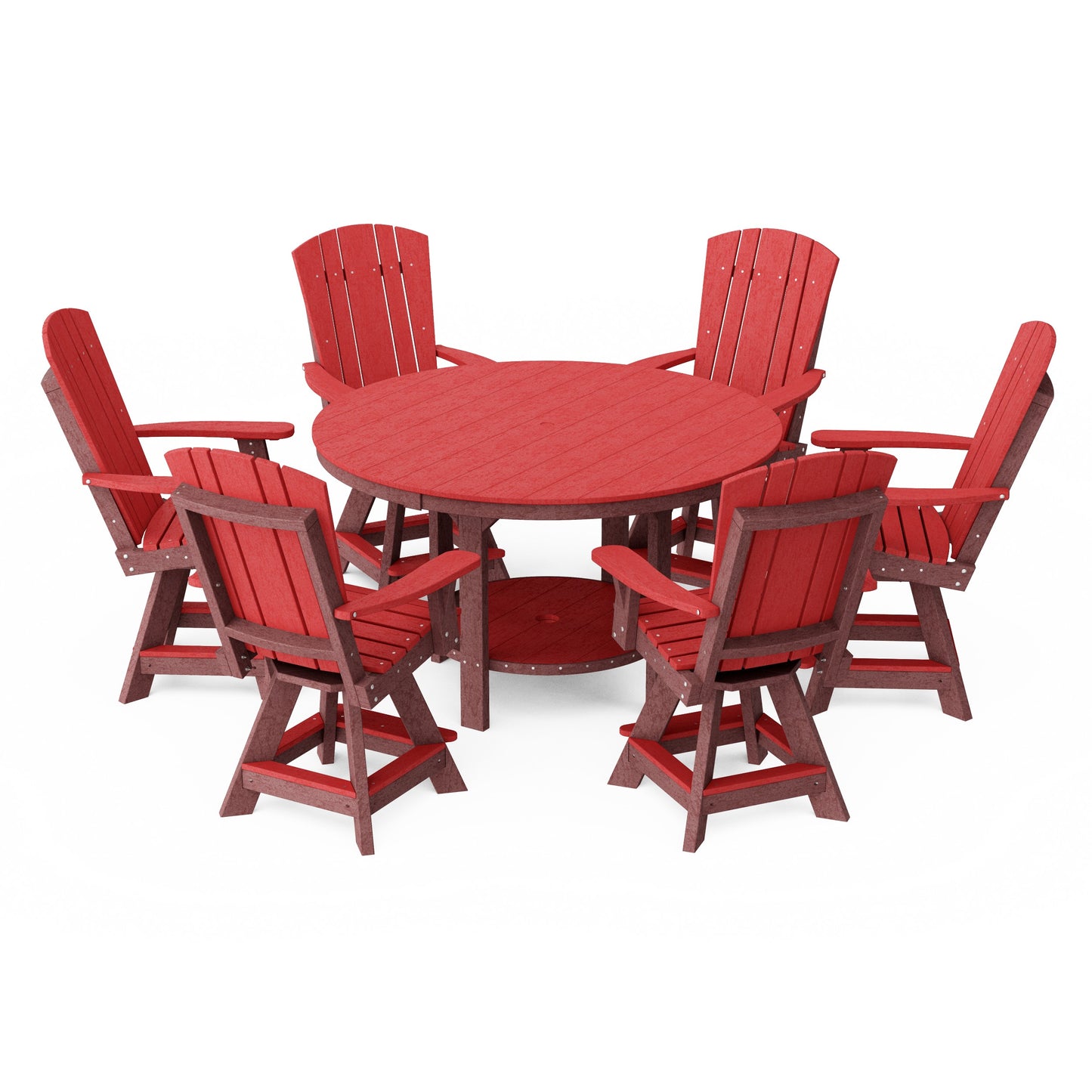 Heritage 7-Piece Round Counter Height Dining Set with Swivel Chairs