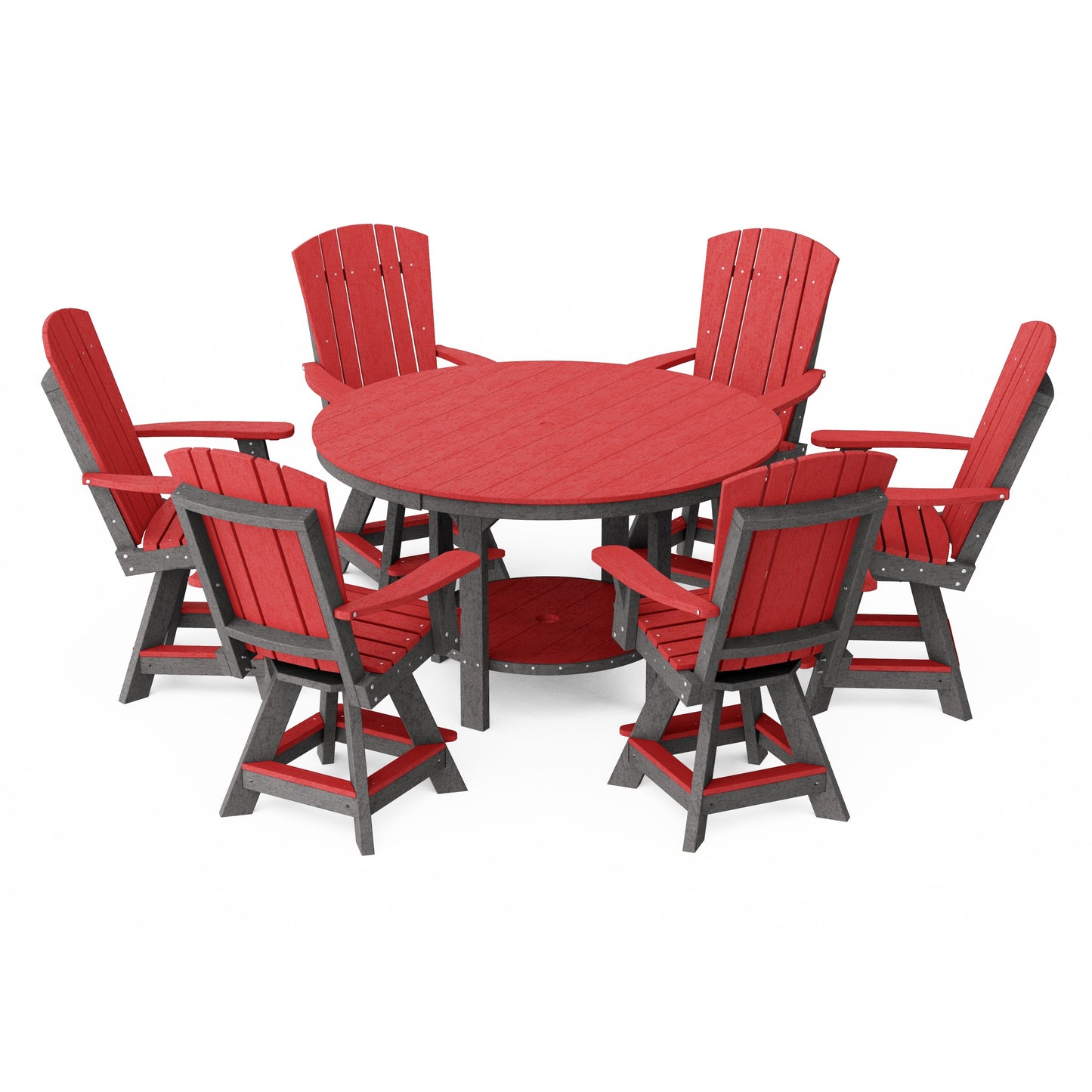 Heritage 7-Piece Round Counter Height Dining Set with Swivel Chairs
