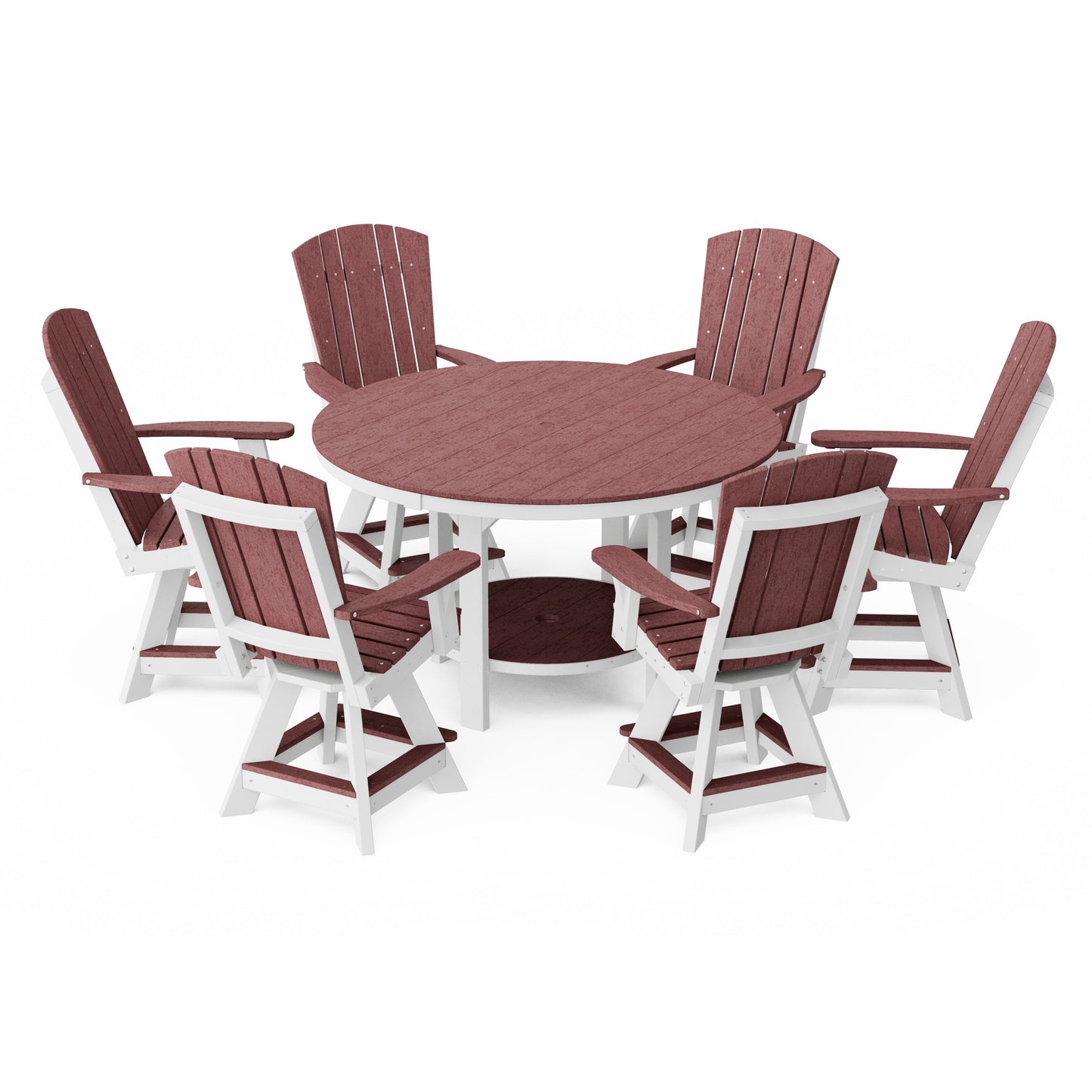 Heritage 7-Piece Round Counter Height Dining Set with Swivel Chairs