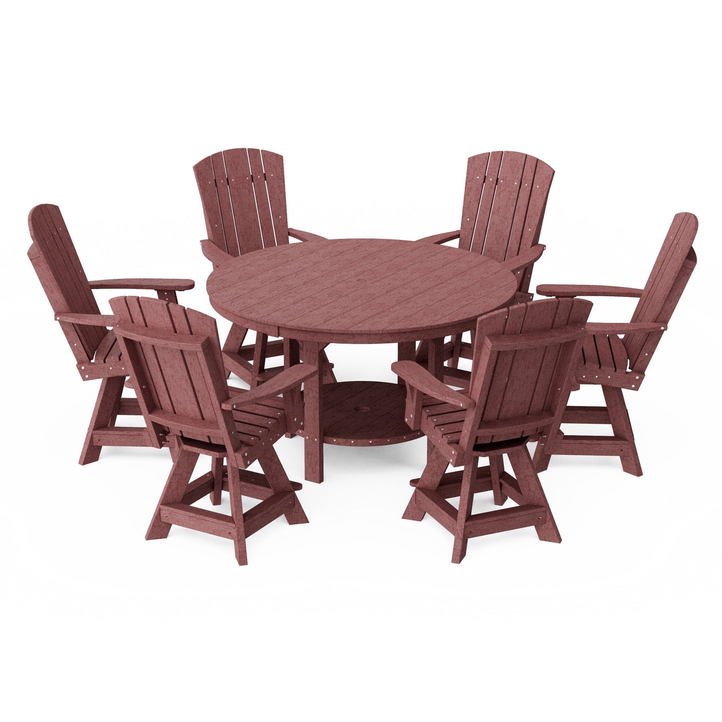 Heritage 7-Piece Round Counter Height Dining Set with Swivel Chairs