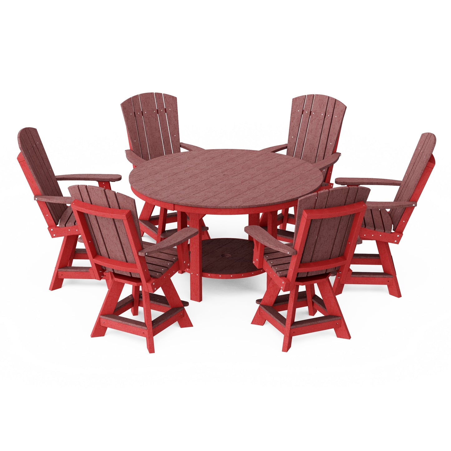 Heritage 7-Piece Round Counter Height Dining Set with Swivel Chairs