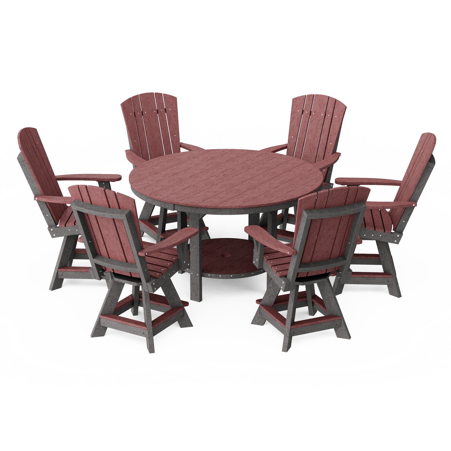 Heritage 7-Piece Round Counter Height Dining Set with Swivel Chairs