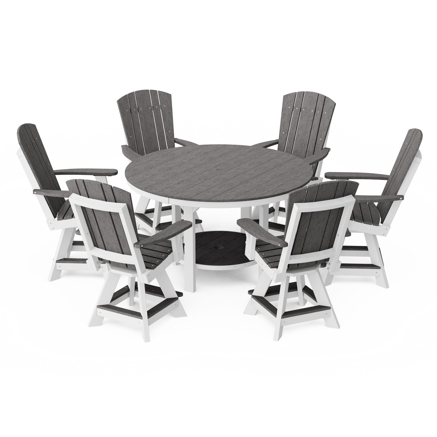 Heritage 7-Piece Round Counter Height Dining Set with Swivel Chairs