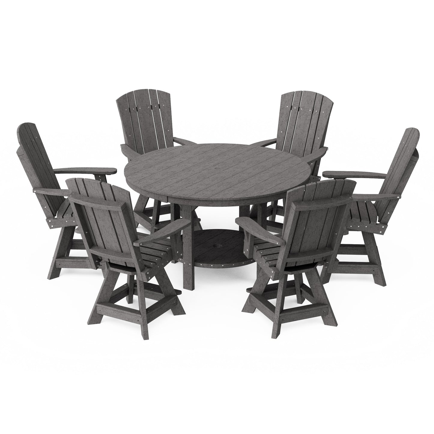 Heritage 7-Piece Round Counter Height Dining Set with Swivel Chairs