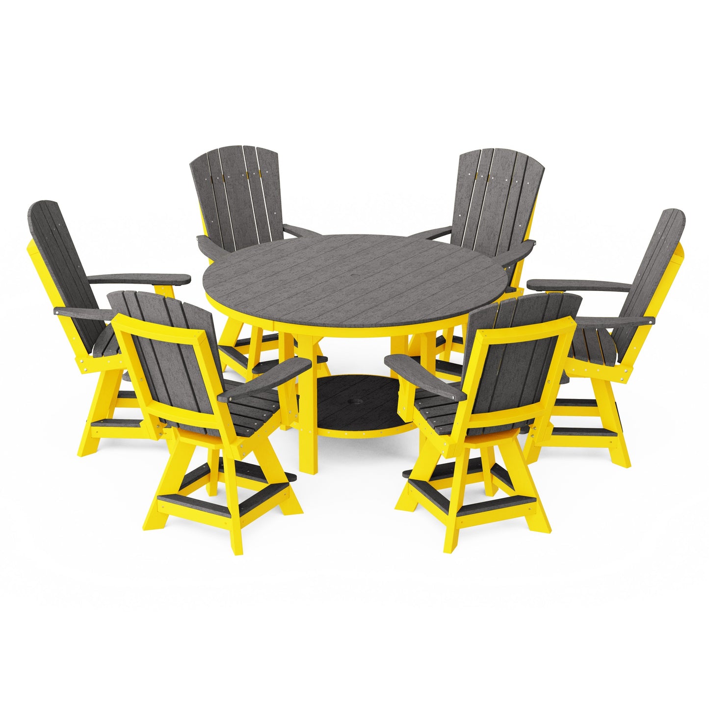 Heritage 7-Piece Round Counter Height Dining Set with Swivel Chairs