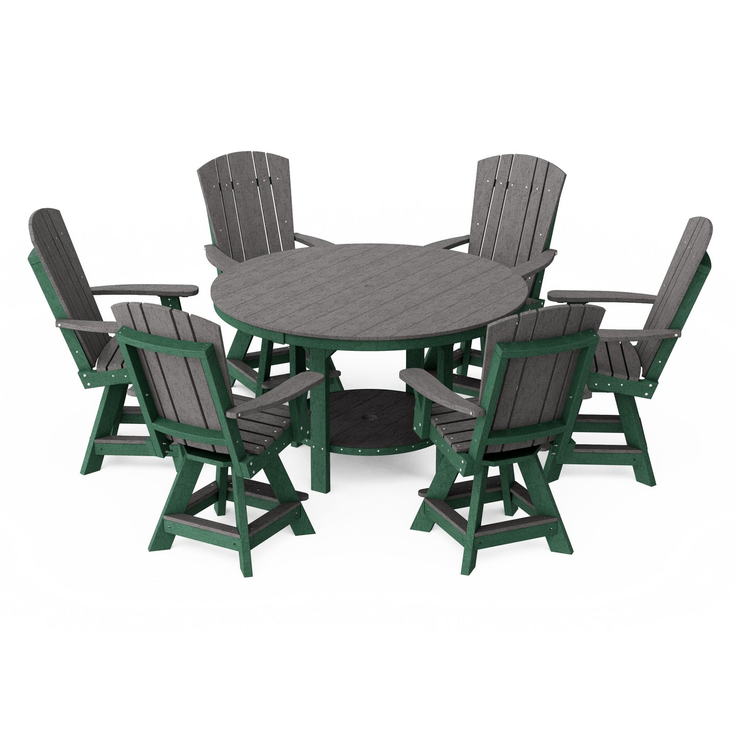 Heritage 7-Piece Round Counter Height Dining Set with Swivel Chairs