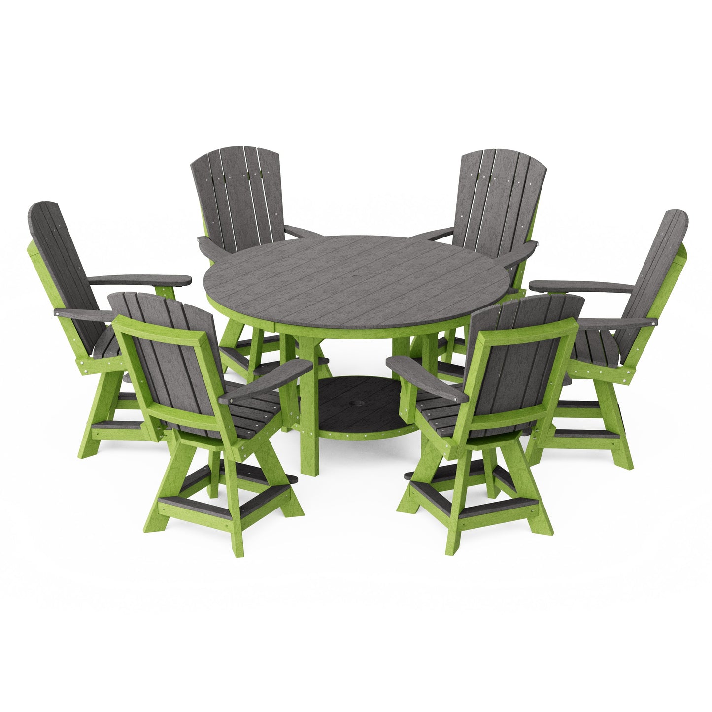 Heritage 7-Piece Round Counter Height Dining Set with Swivel Chairs