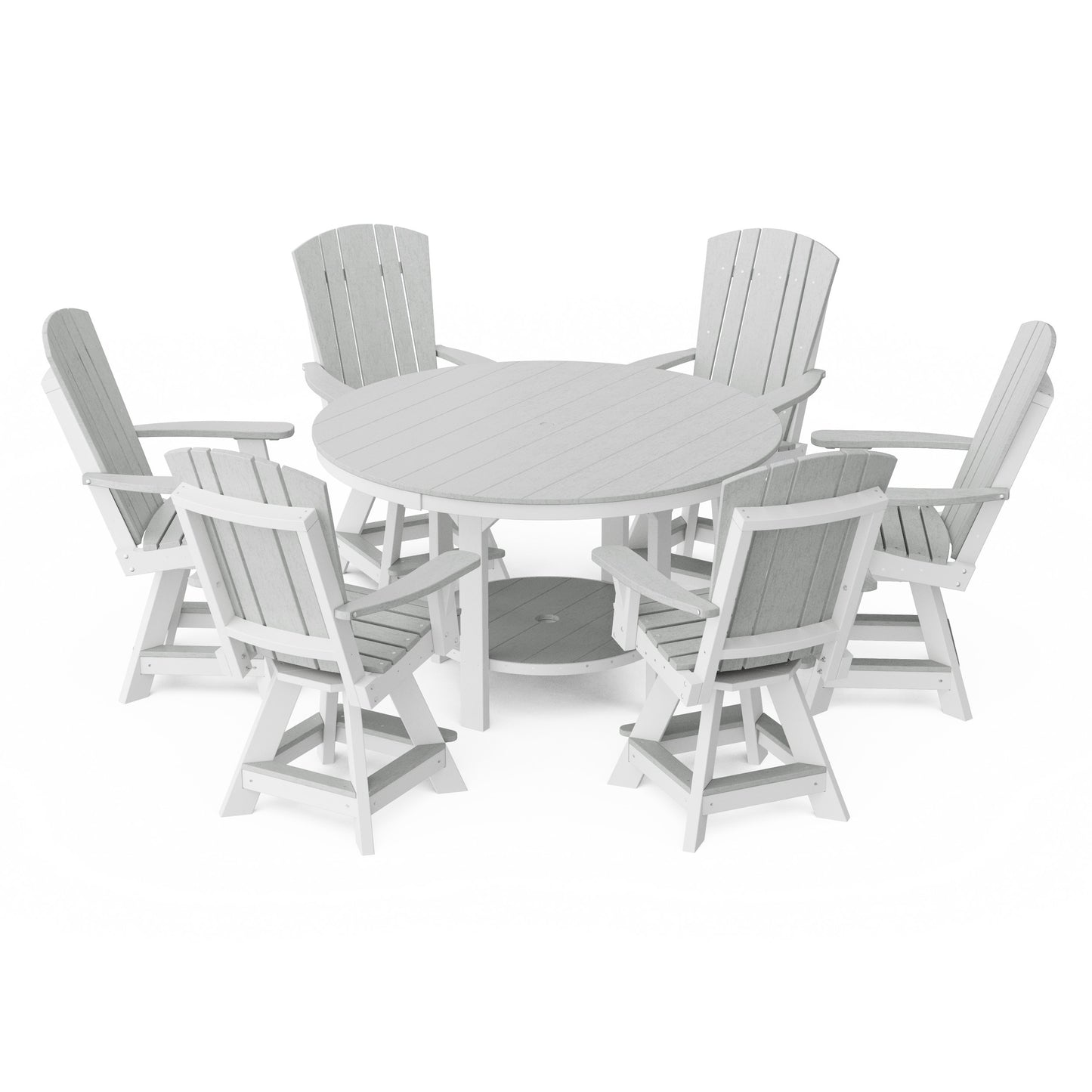 Heritage 7-Piece Round Counter Height Dining Set with Swivel Chairs