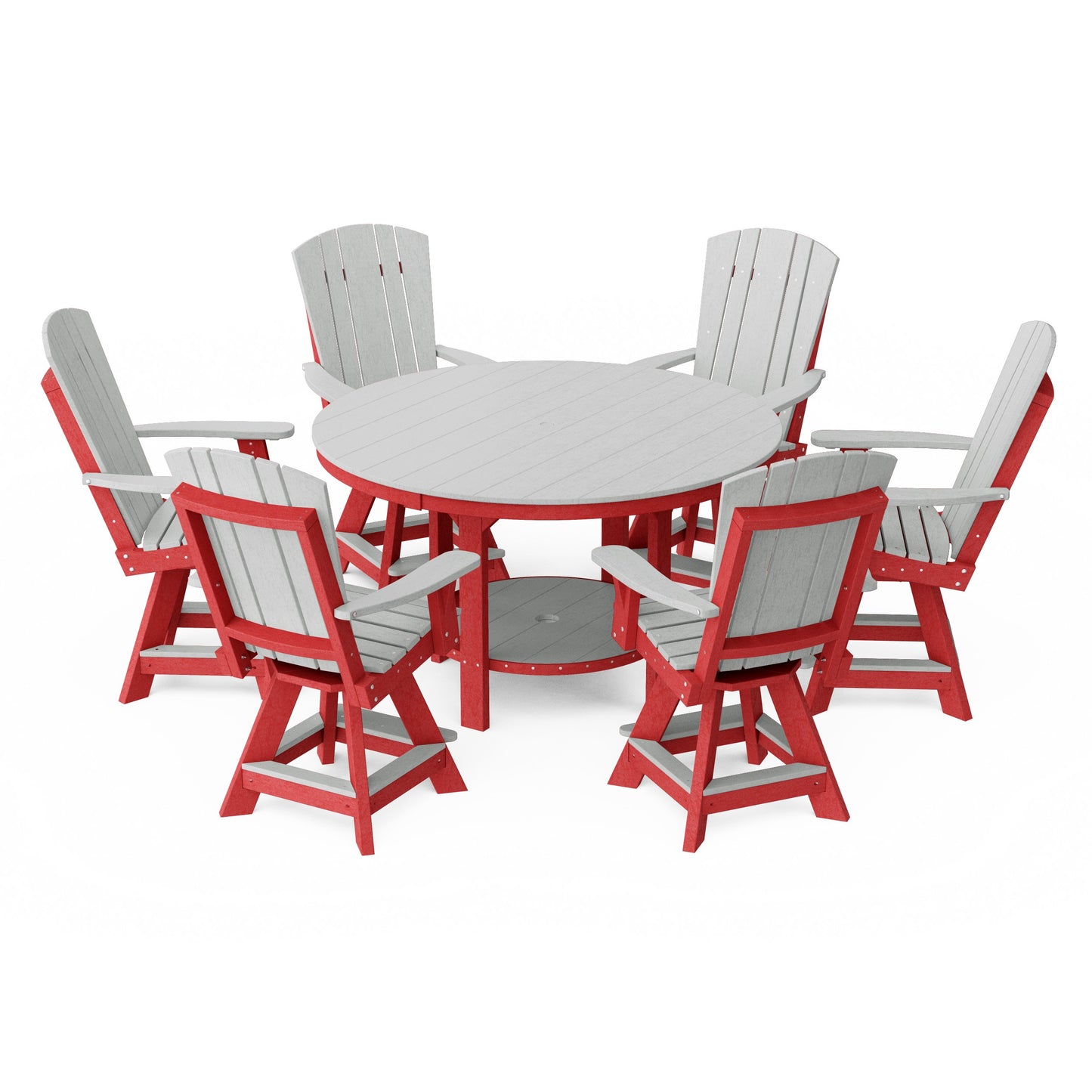 Heritage 7-Piece Round Counter Height Dining Set with Swivel Chairs