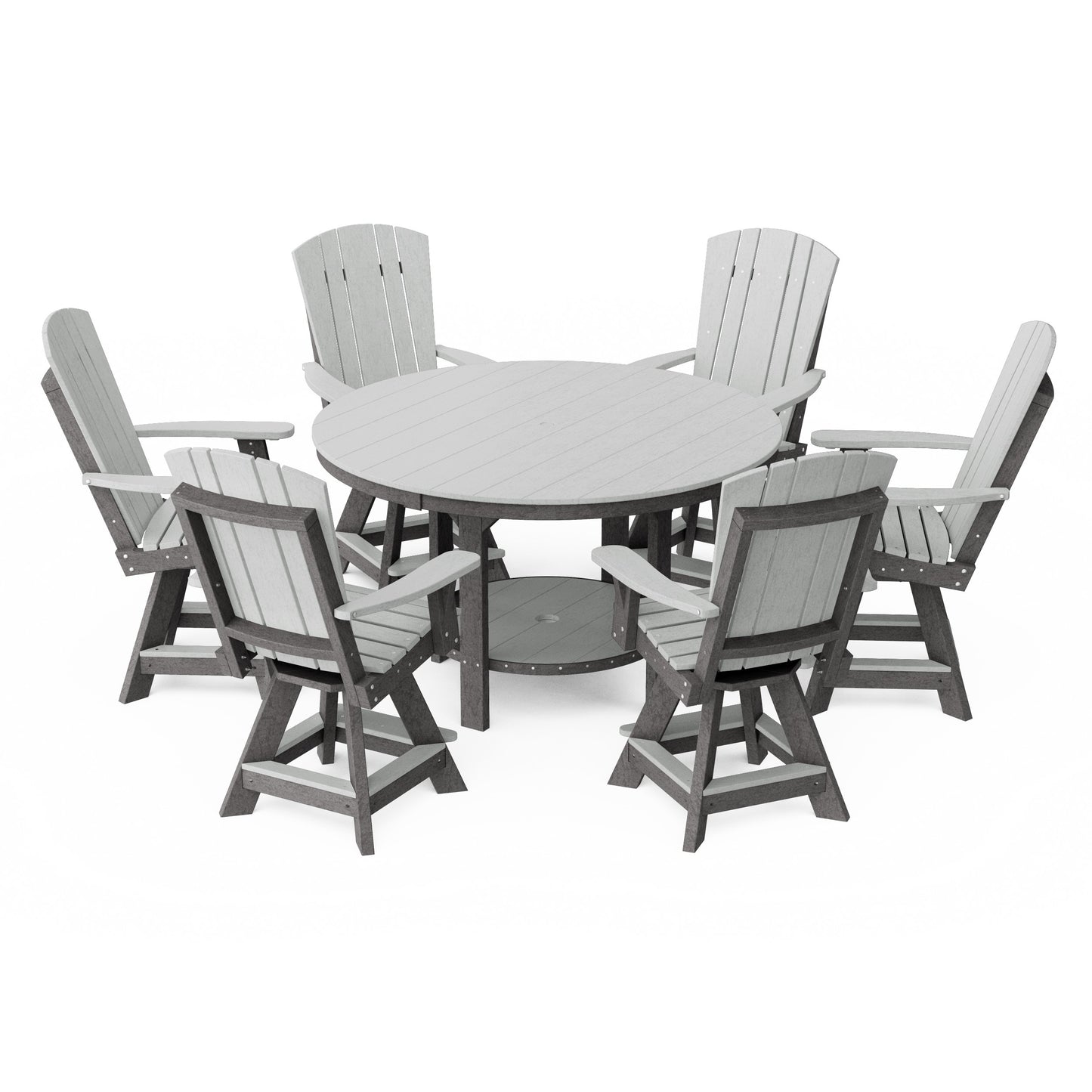 Heritage 7-Piece Round Counter Height Dining Set with Swivel Chairs