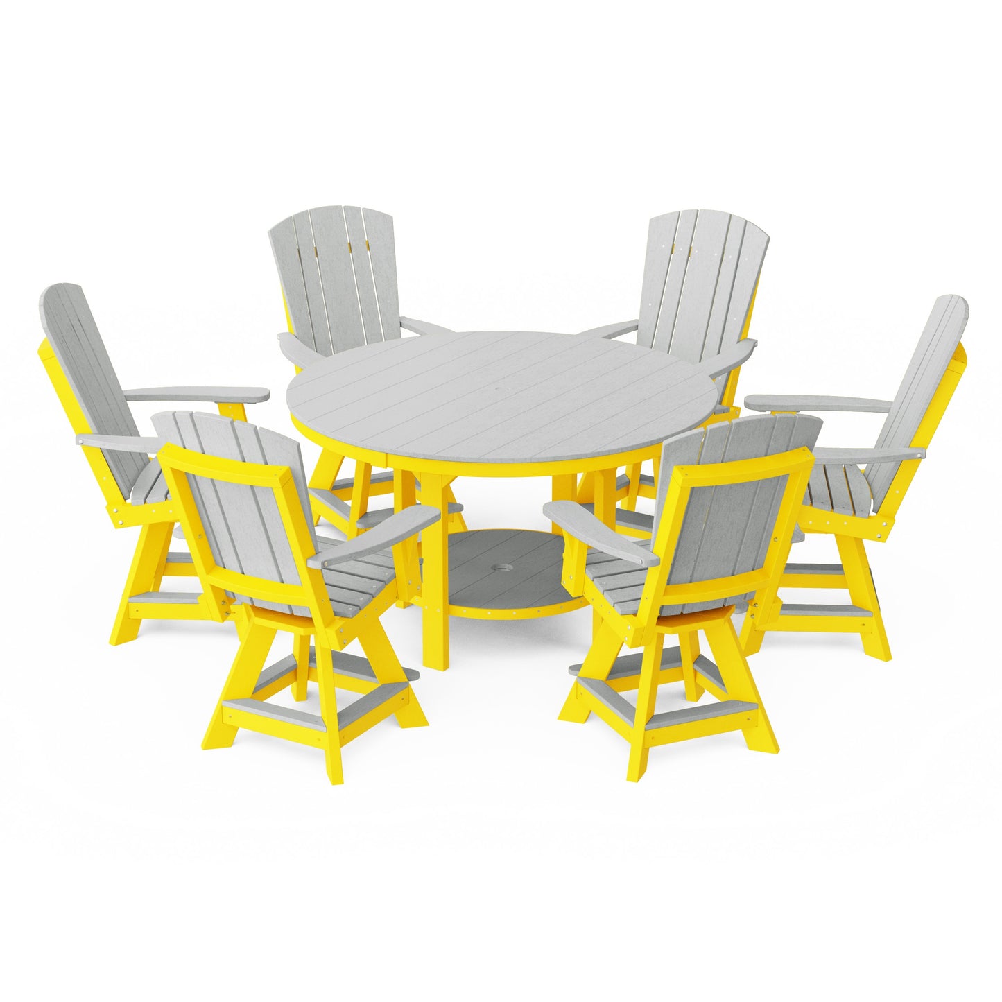 Heritage 7-Piece Round Counter Height Dining Set with Swivel Chairs