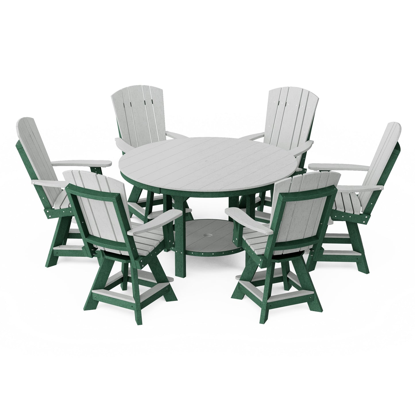 Heritage 7-Piece Round Counter Height Dining Set with Swivel Chairs