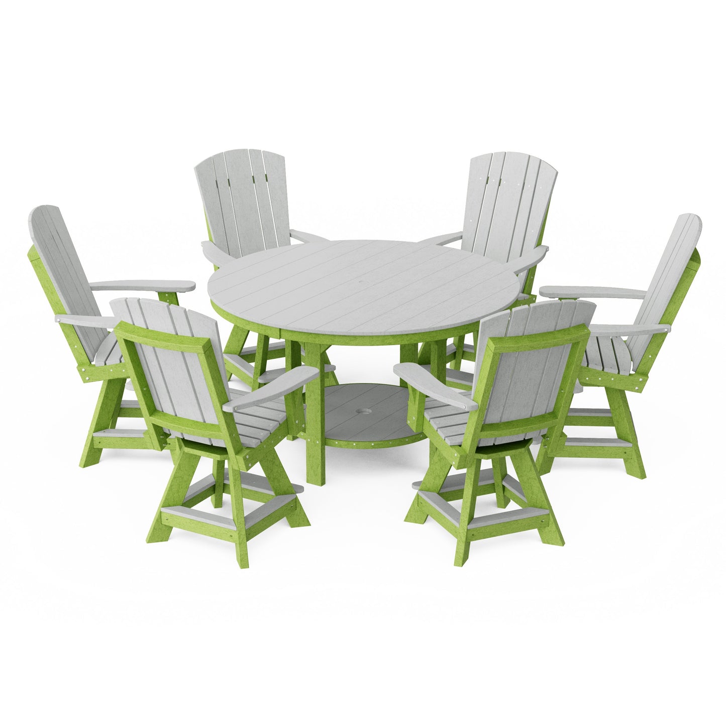 Heritage 7-Piece Round Counter Height Dining Set with Swivel Chairs