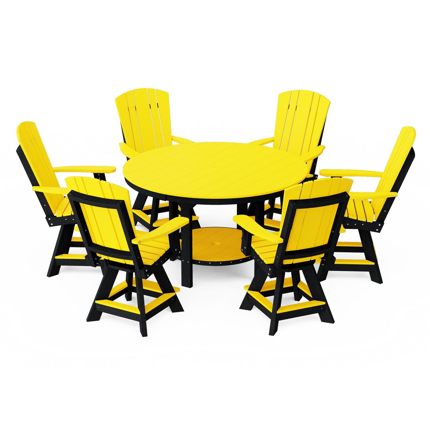 Heritage 7-Piece Round Counter Height Dining Set with Swivel Chairs