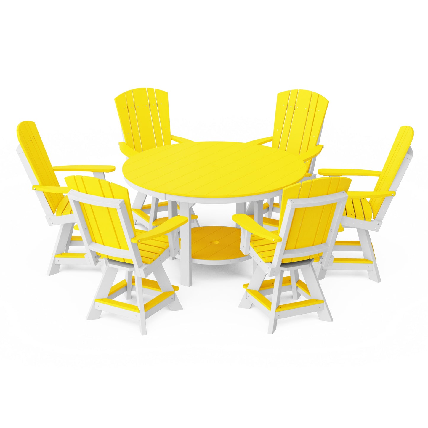 Heritage 7-Piece Round Counter Height Dining Set with Swivel Chairs