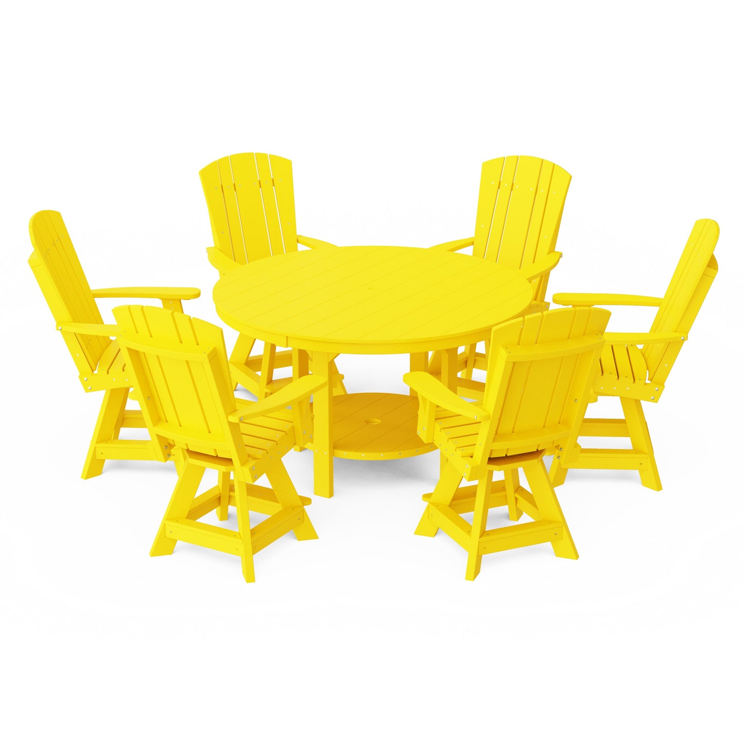 Heritage 7-Piece Round Counter Height Dining Set with Swivel Chairs