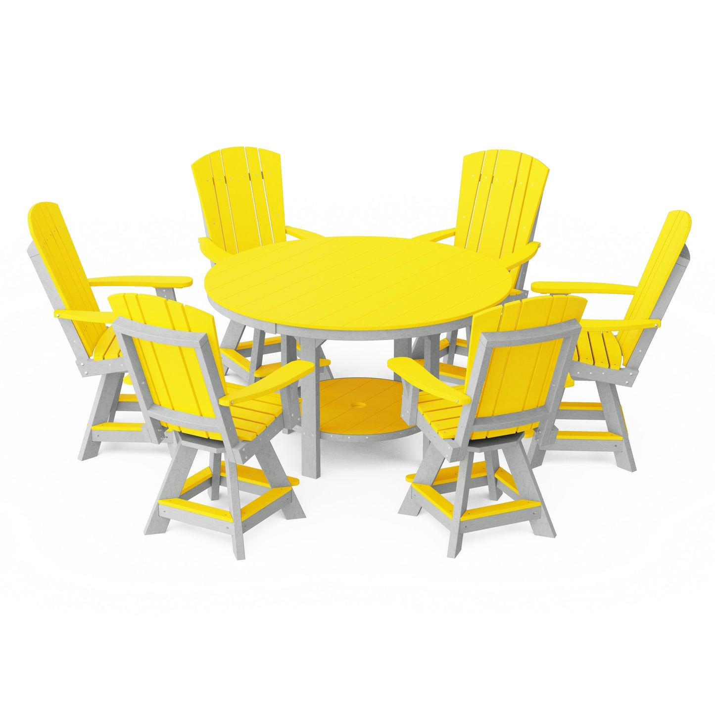 Heritage 7-Piece Round Counter Height Dining Set with Swivel Chairs