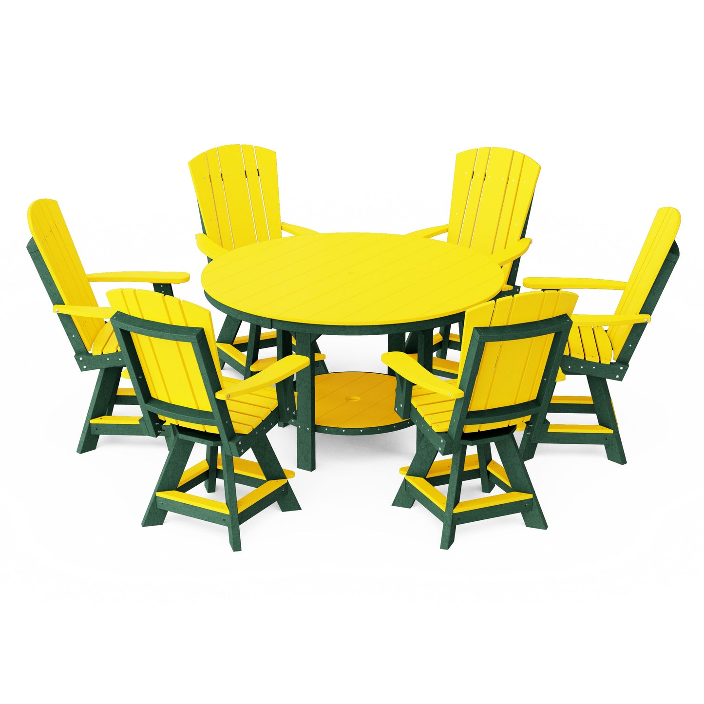 Heritage 7-Piece Round Counter Height Dining Set with Swivel Chairs