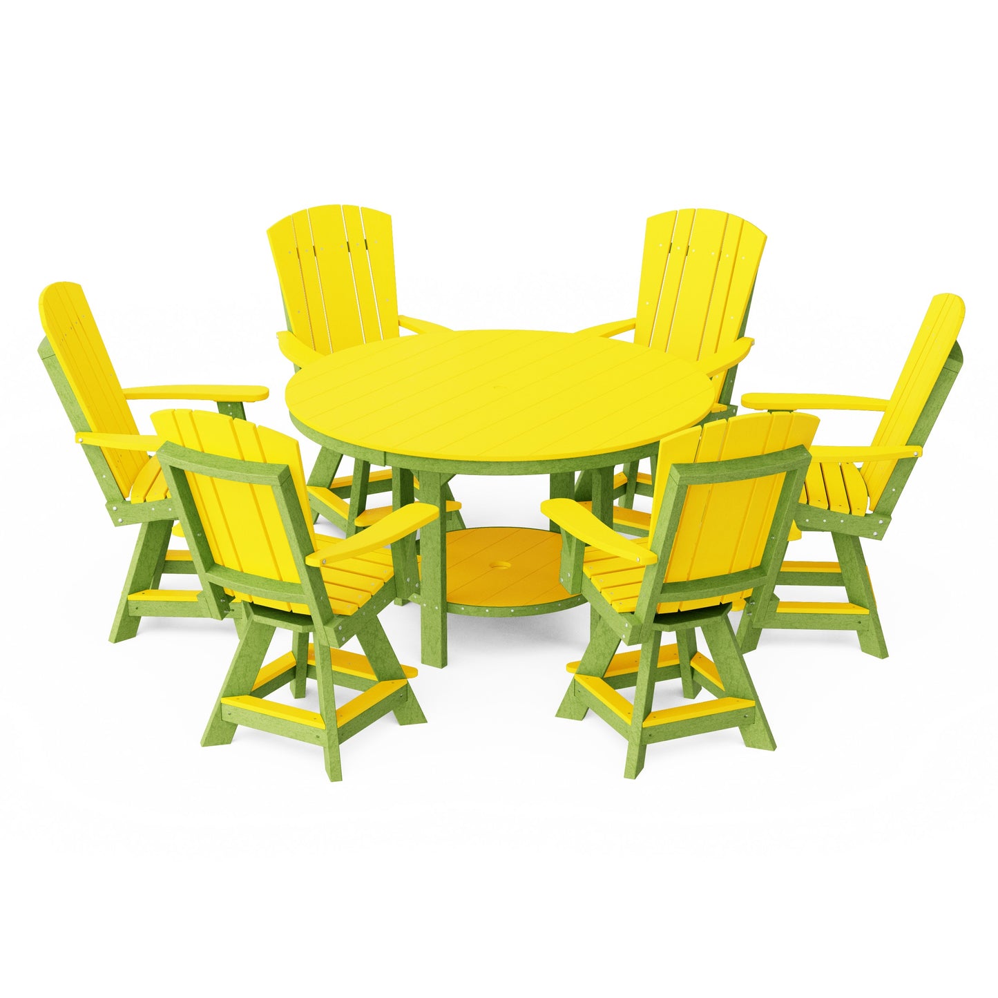 Heritage 7-Piece Round Counter Height Dining Set with Swivel Chairs