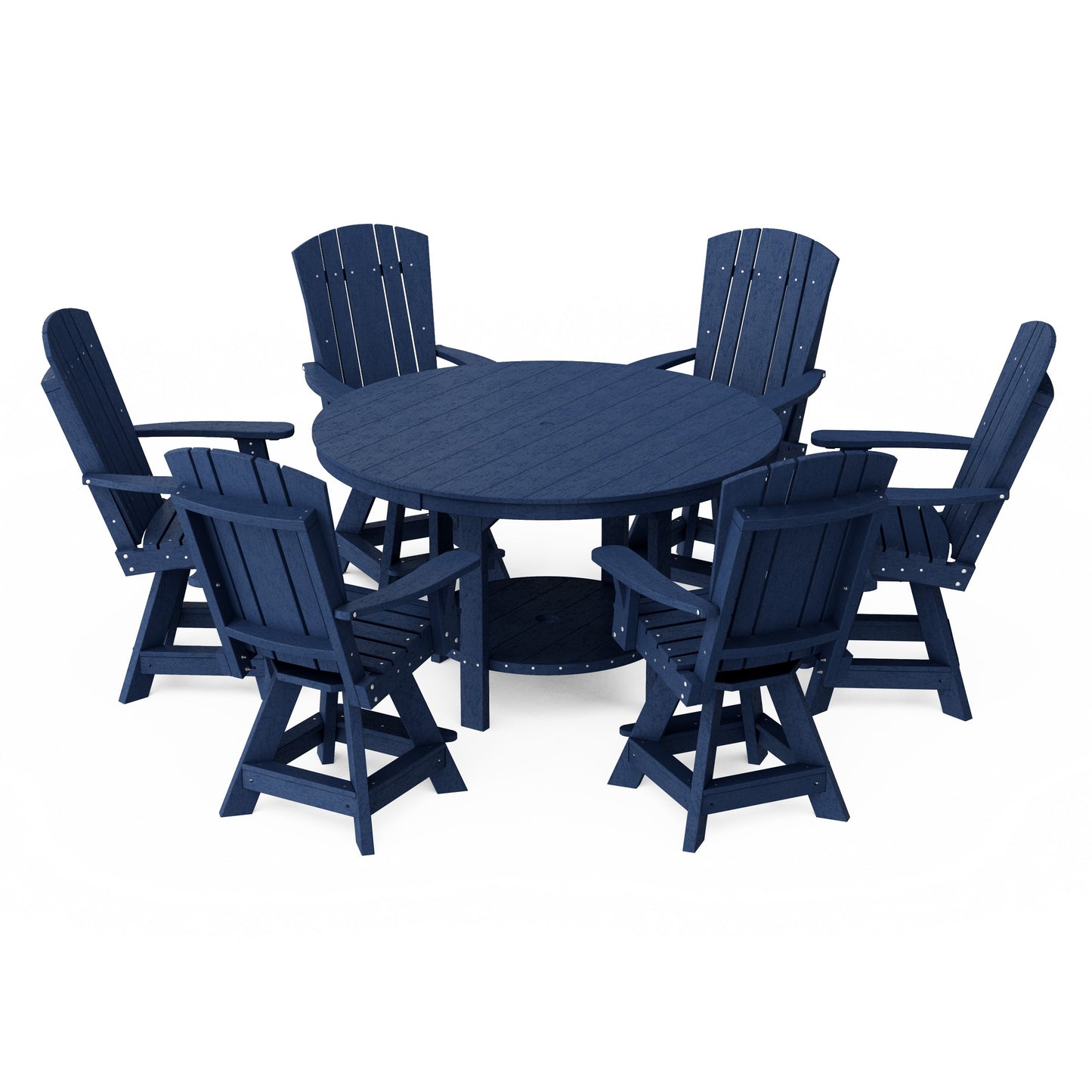 Heritage 7-Piece Round Counter Height Dining Set with Swivel Chairs