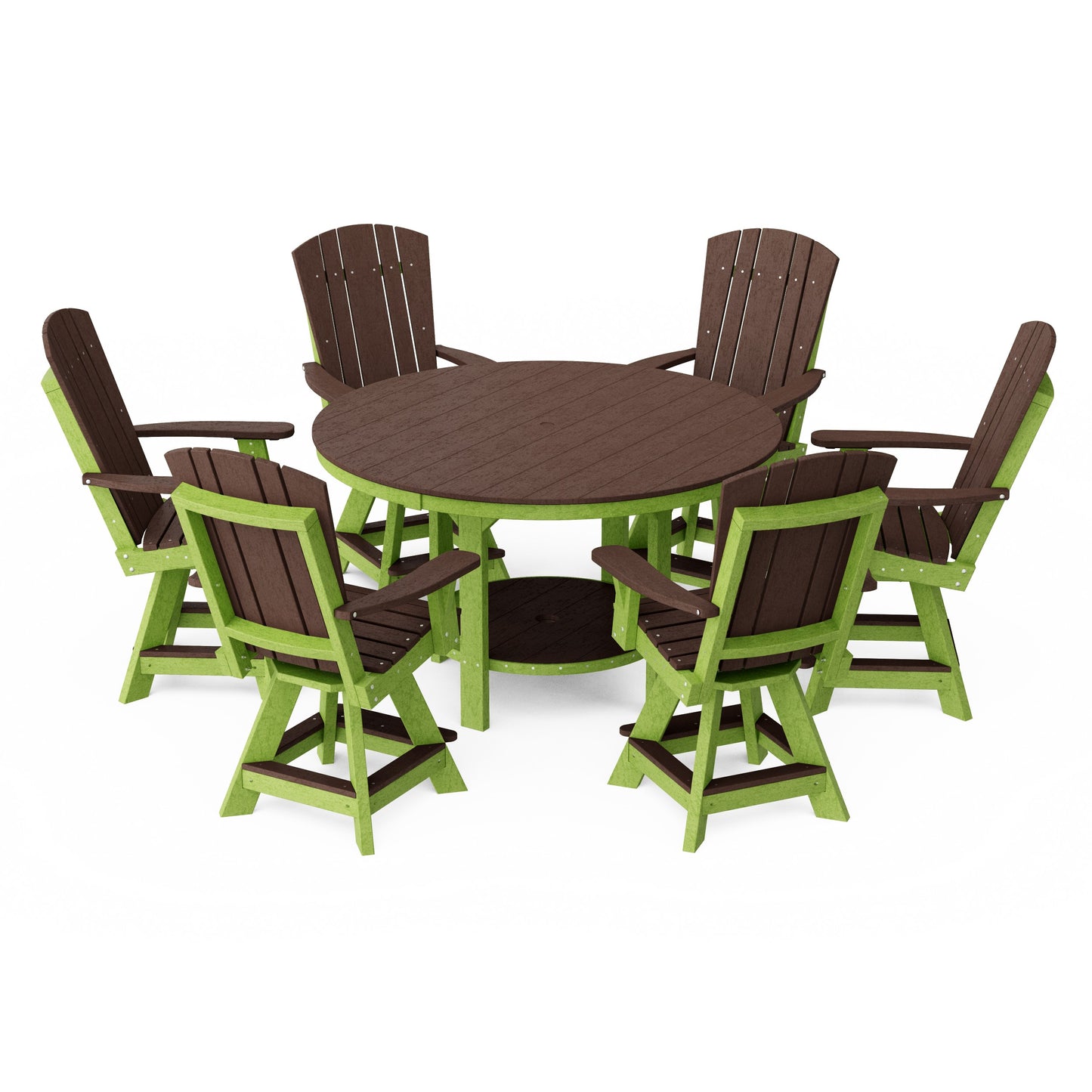 Heritage 7-Piece Round Counter Height Dining Set with Swivel Chairs