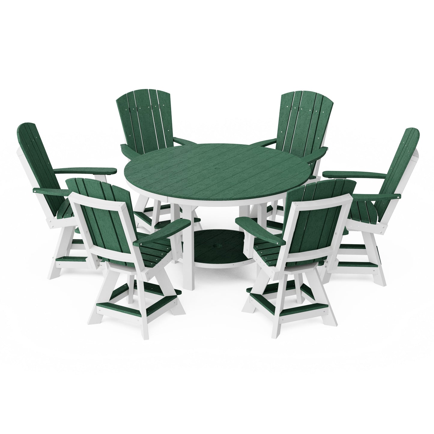 Heritage 7-Piece Round Counter Height Dining Set with Swivel Chairs